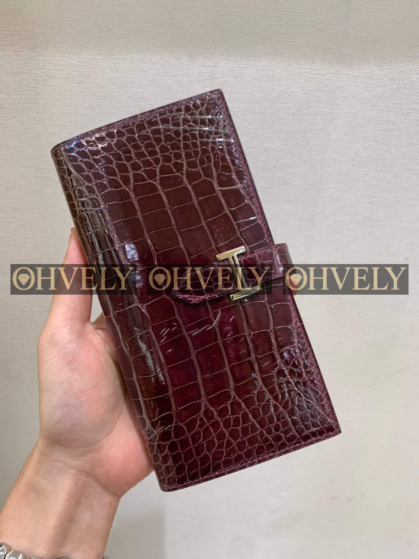 Hermès 베안 장지갑 악어가죽 상품 썸네일