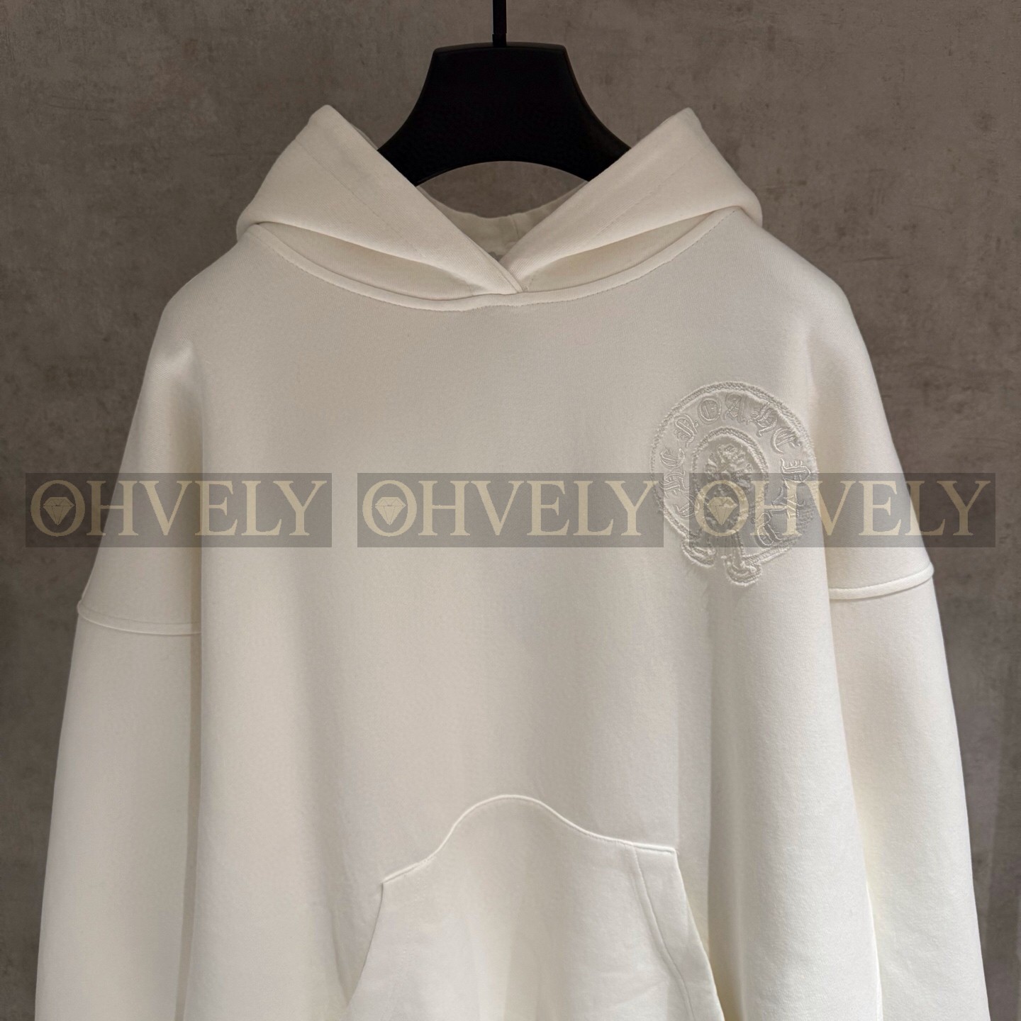 【 ZP버전 】크롬하츠 로고패치 후드 (아이보리) 상품 썸네일