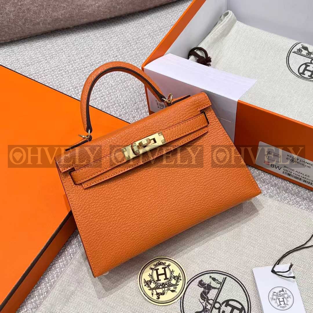 Hermès Mini Kelly 오렌지/금장(24K) 상품 썸네일