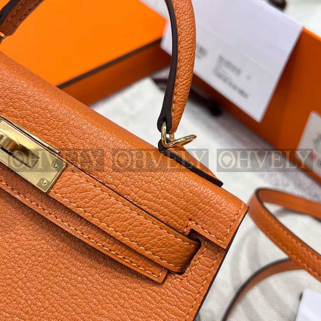 Hermès Mini Kelly 오렌지/금장(24K) 상품 썸네일