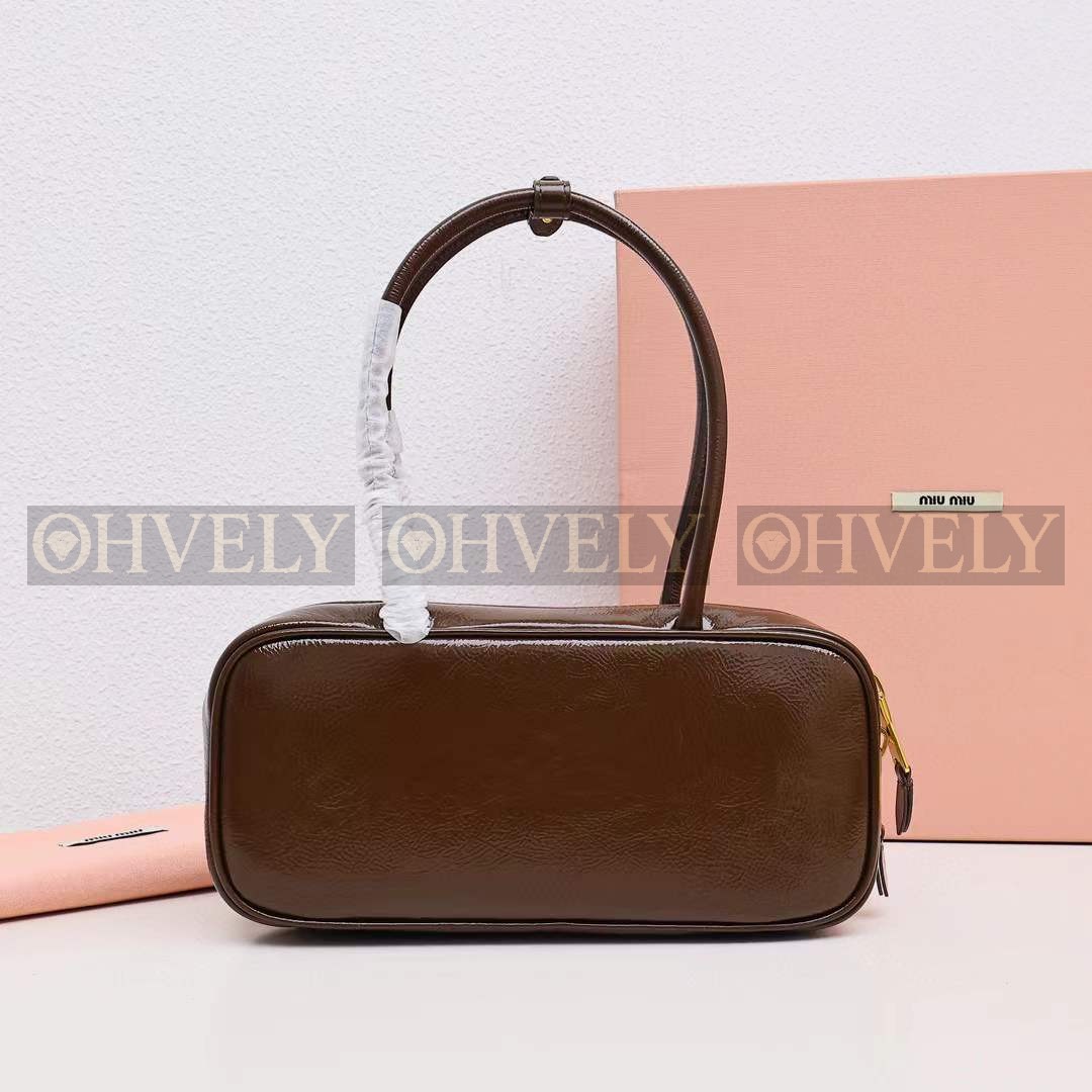 미우미우 나플락 페이턴트 가죽 보 백 브라운(27cm)하이엔드퀄 상품 썸네일