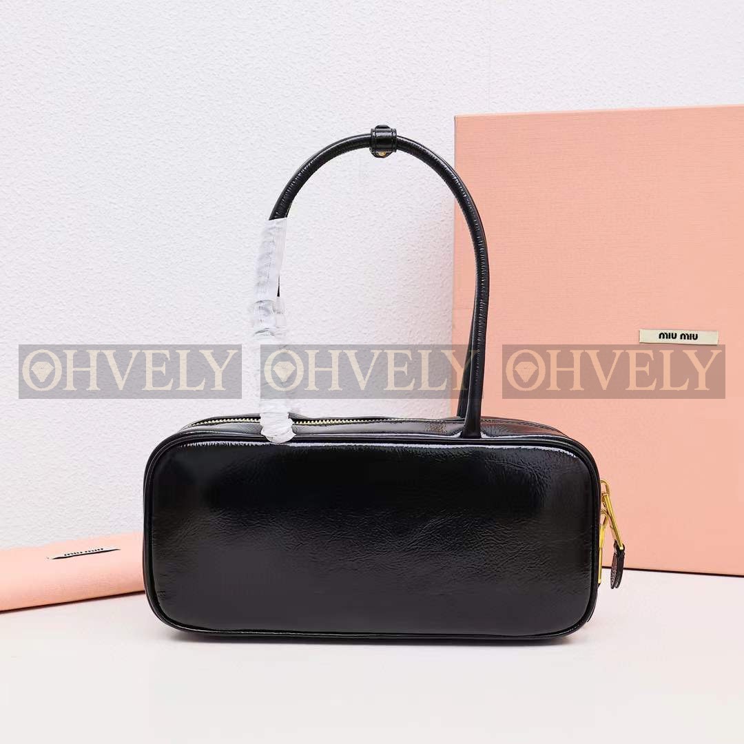 미우미우 나플락 페이턴트 가죽 보 백 블랙(27cm)하이엔드퀄 상품 썸네일