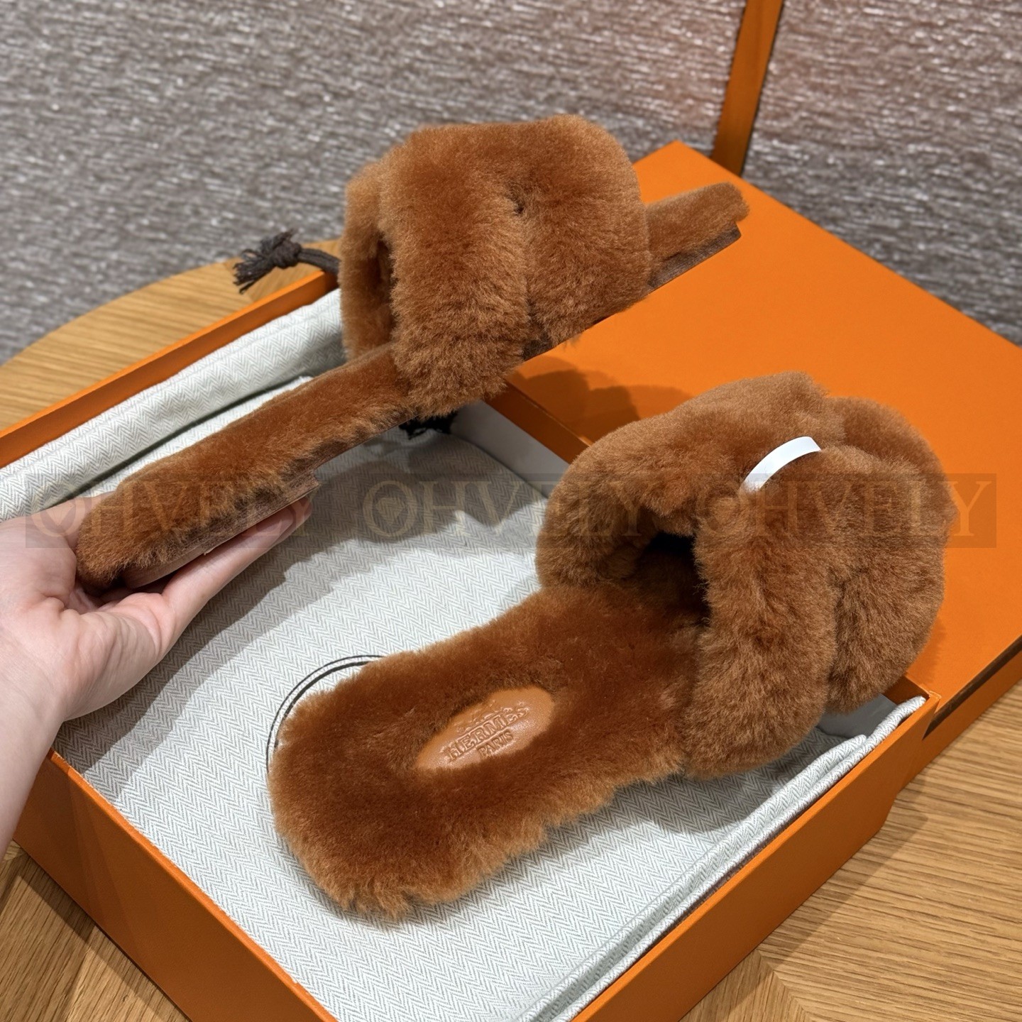에르메스 시어링 오란 슬리퍼(handmade.ver) 상품 썸네일