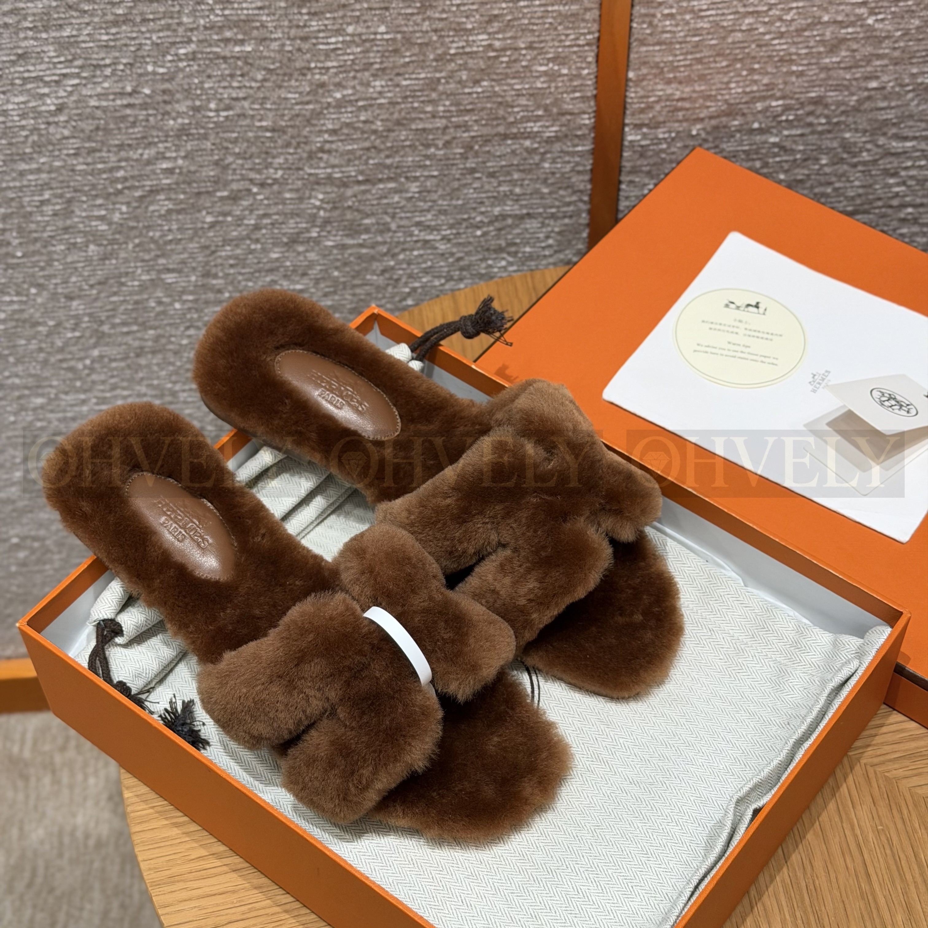 에르메스 시어링 오란 슬리퍼(handmade.ver) 상품 썸네일