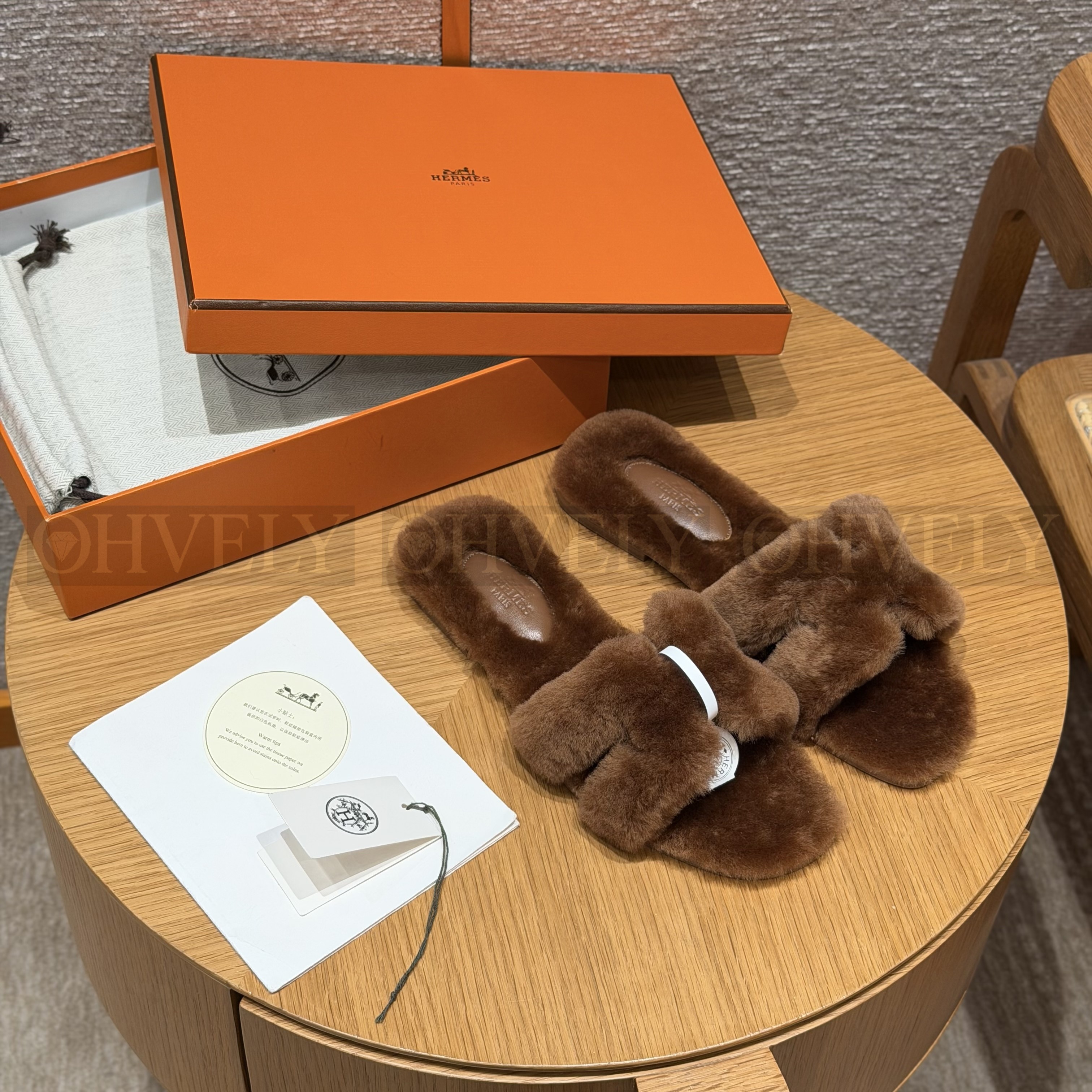 에르메스 시어링 오란 슬리퍼(handmade.ver) 상품 썸네일