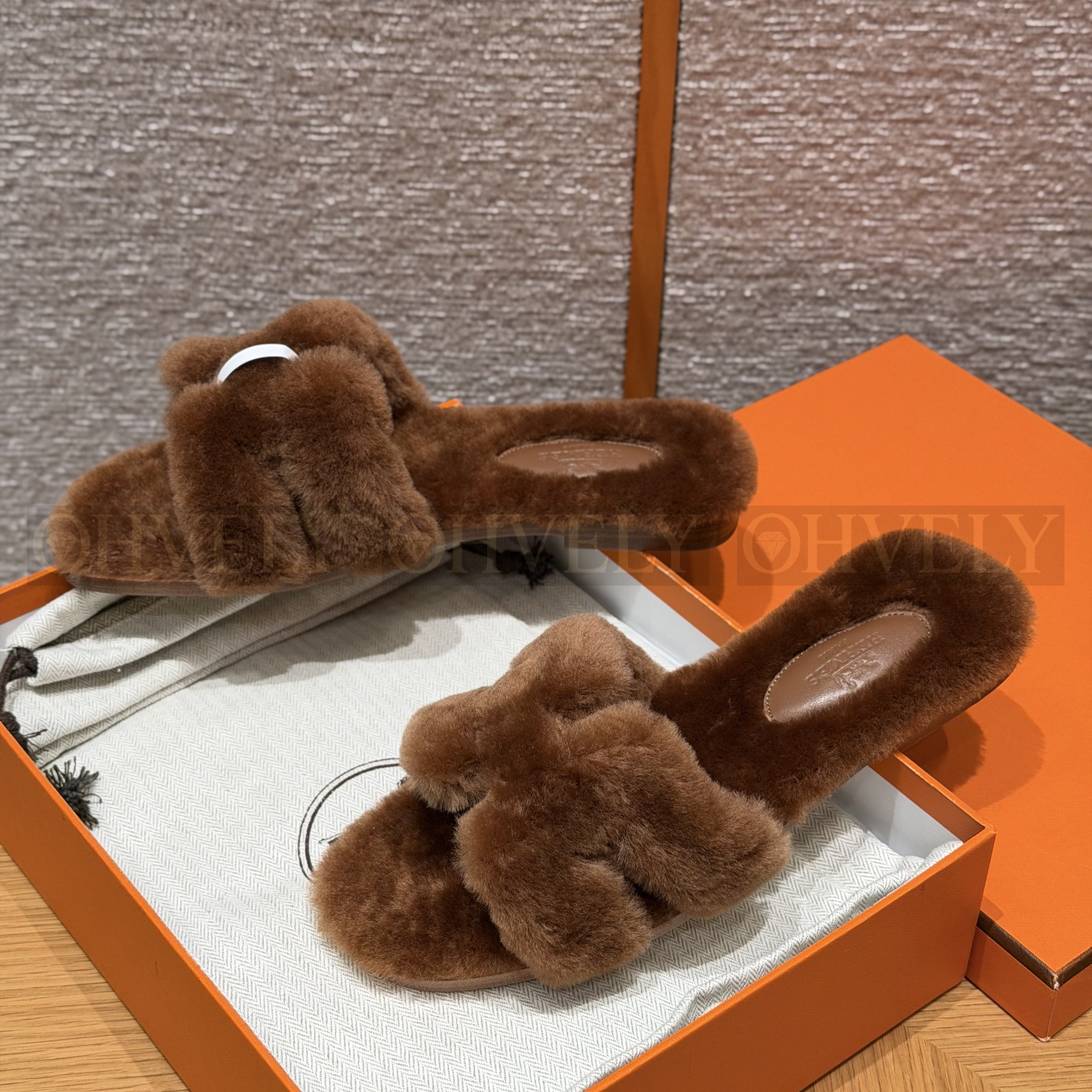 에르메스 시어링 오란 슬리퍼(handmade.ver) 상품 썸네일