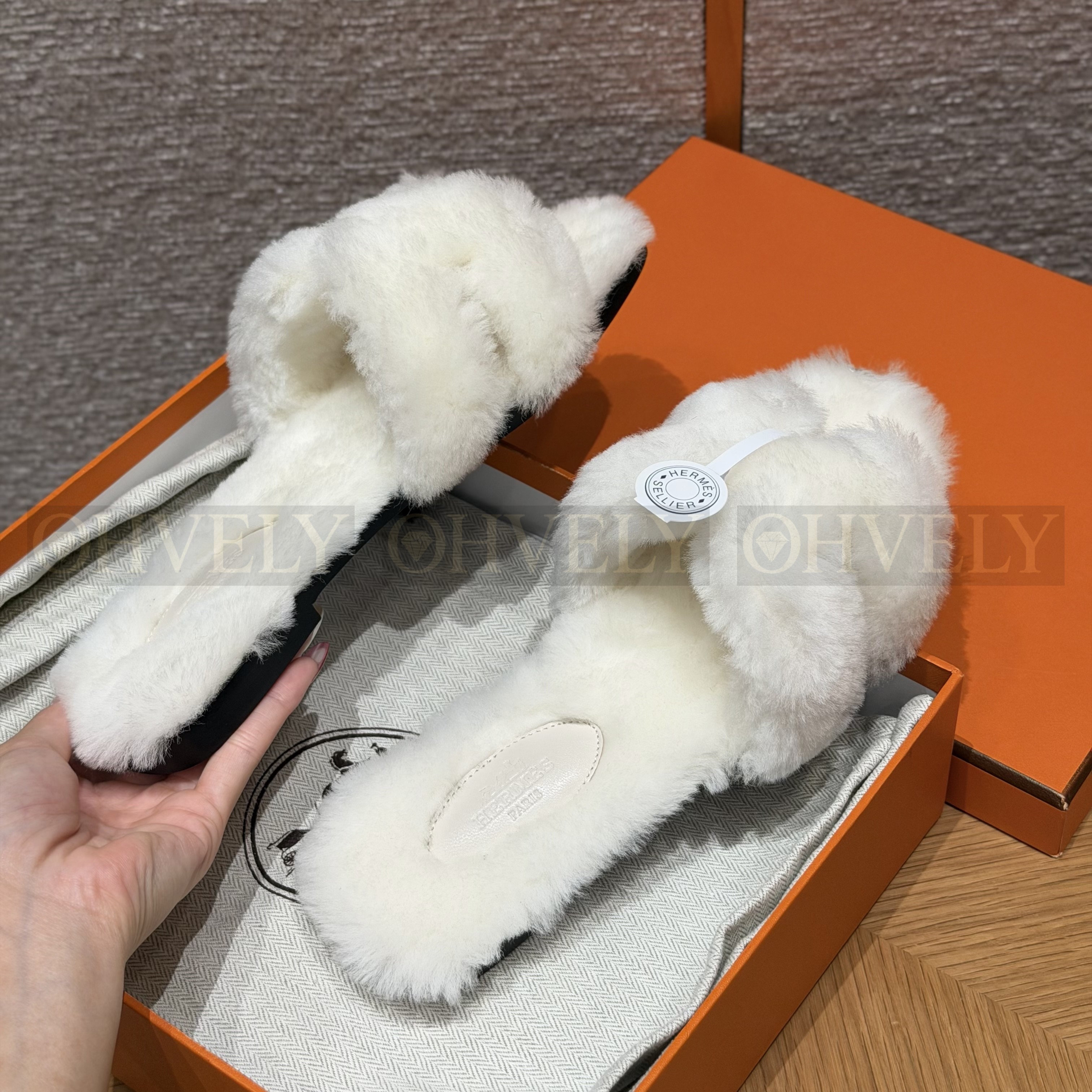 에르메스 시어링 오란 슬리퍼(handmade.ver) 상품 썸네일