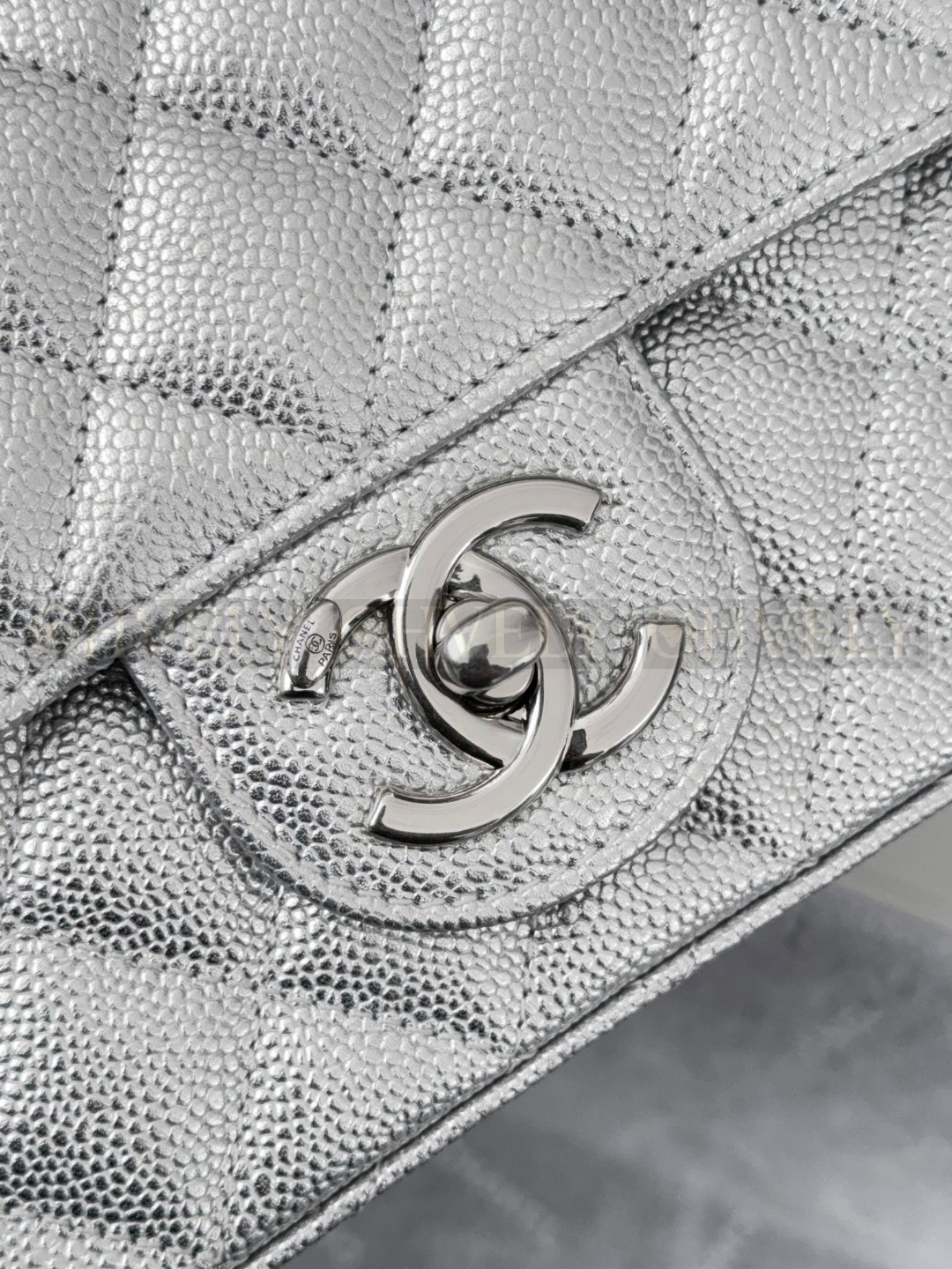 Chanel(샤넬) 실버 캐비어 클래식 미듐 상품 썸네일
