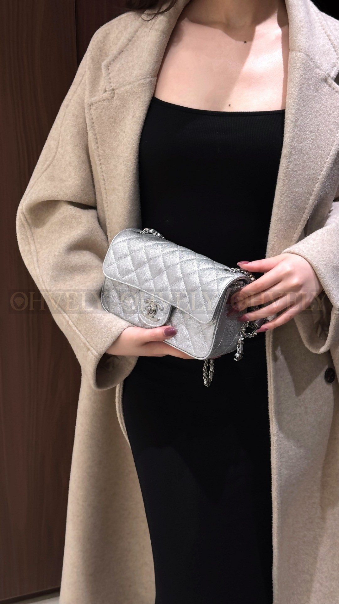 Chanel(샤넬) 실버 캐비어 클래식 미듐 상품 썸네일