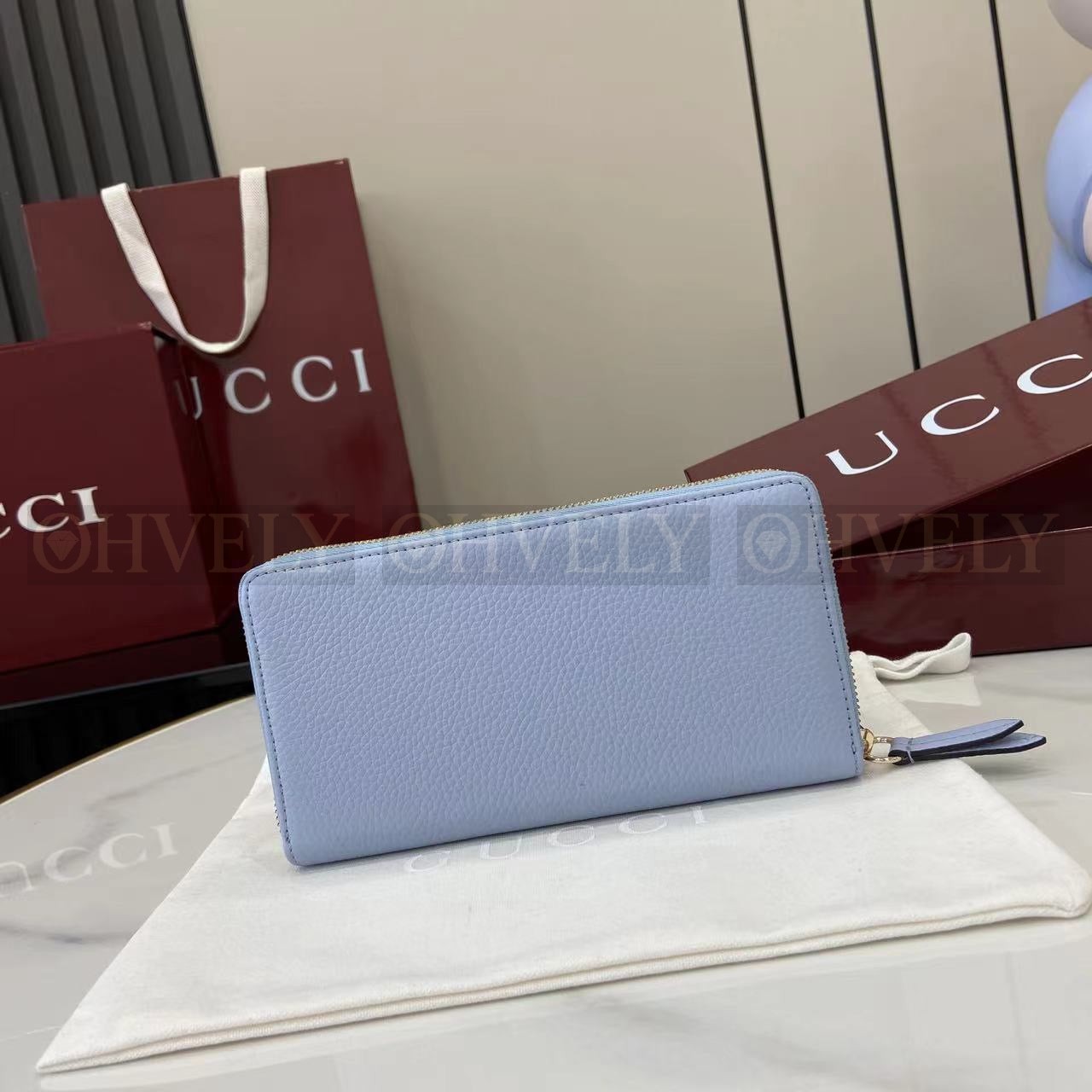 구찌 GG 마몬트 그레인 레더 지퍼 장지갑 상품 썸네일