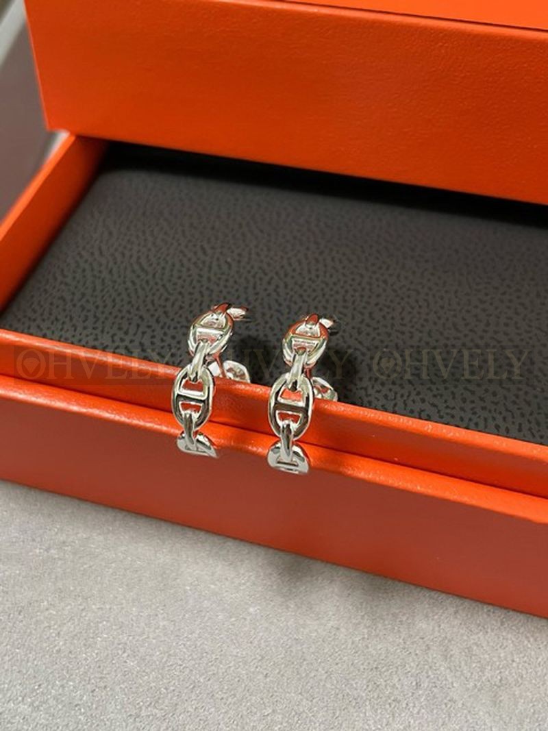 에르메스 Chaine d'Ancre earrings