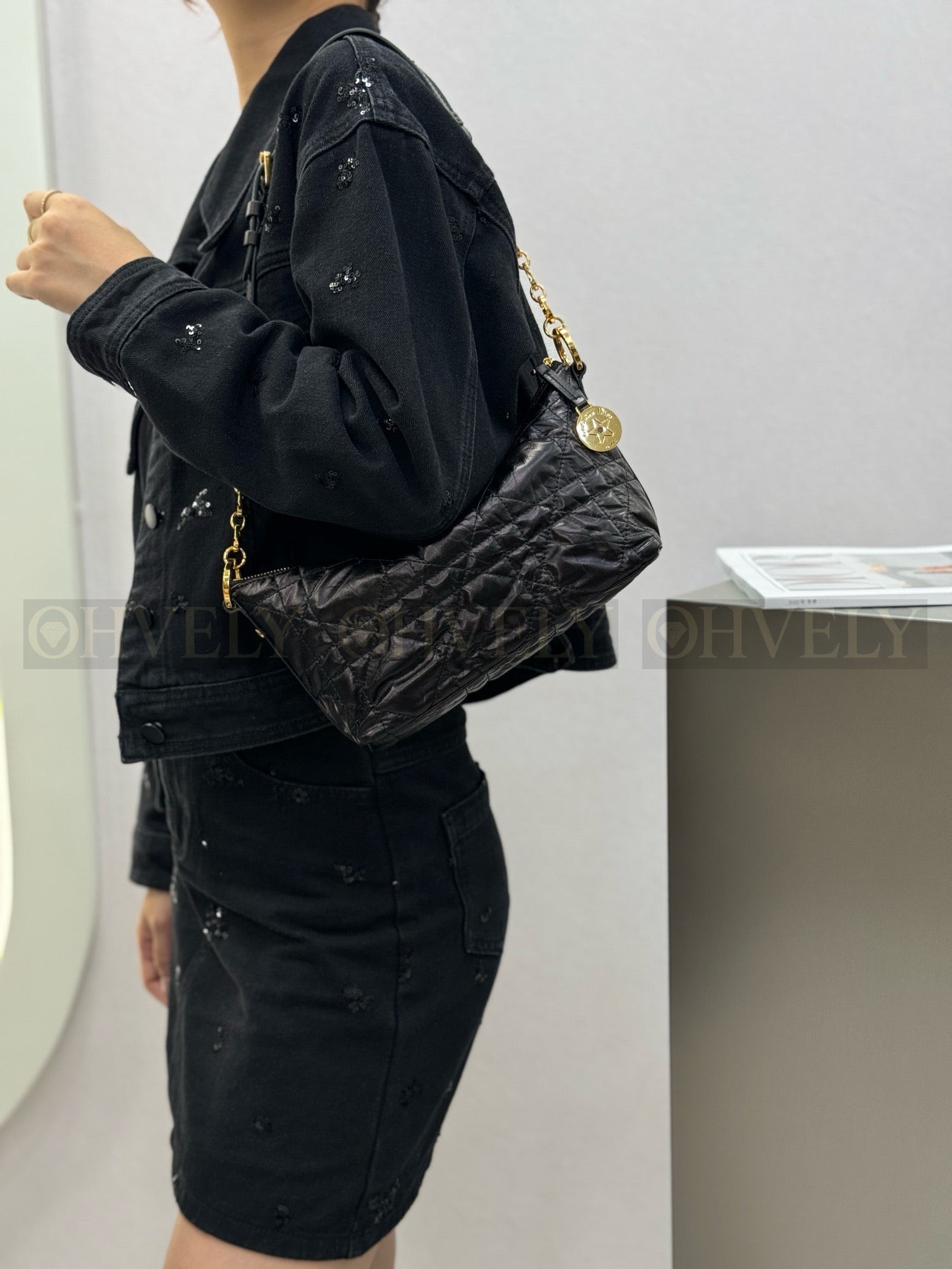 디올 매크로까나쥬 크링클 스타 체인 호보백 상품 썸네일