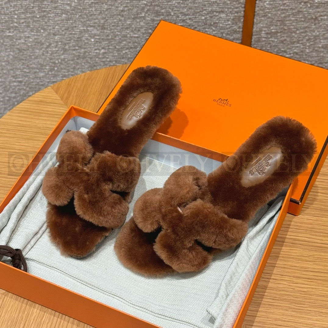 에르메스 Oran 오란 슬리퍼  시어링 상품 썸네일