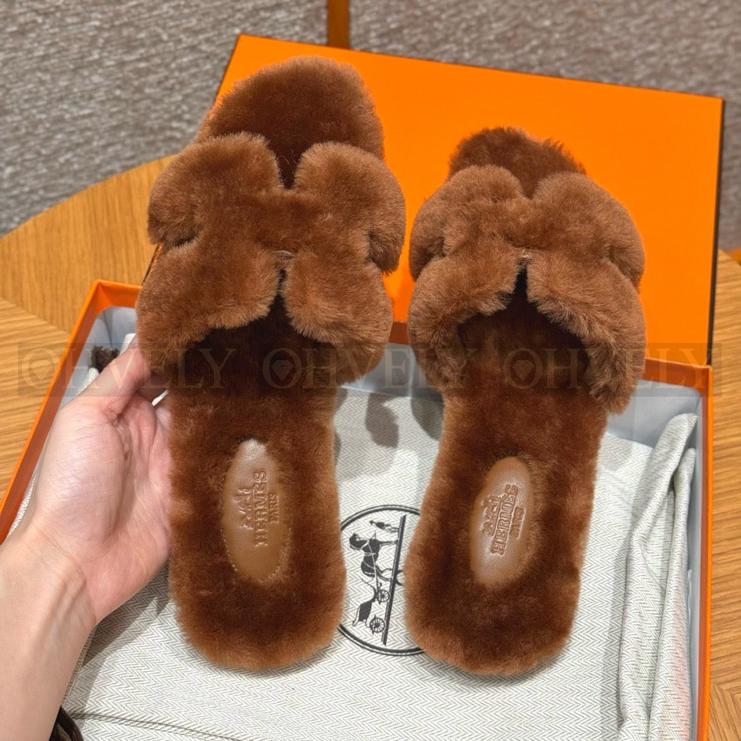 에르메스 Oran 오란 슬리퍼  시어링 상품 썸네일