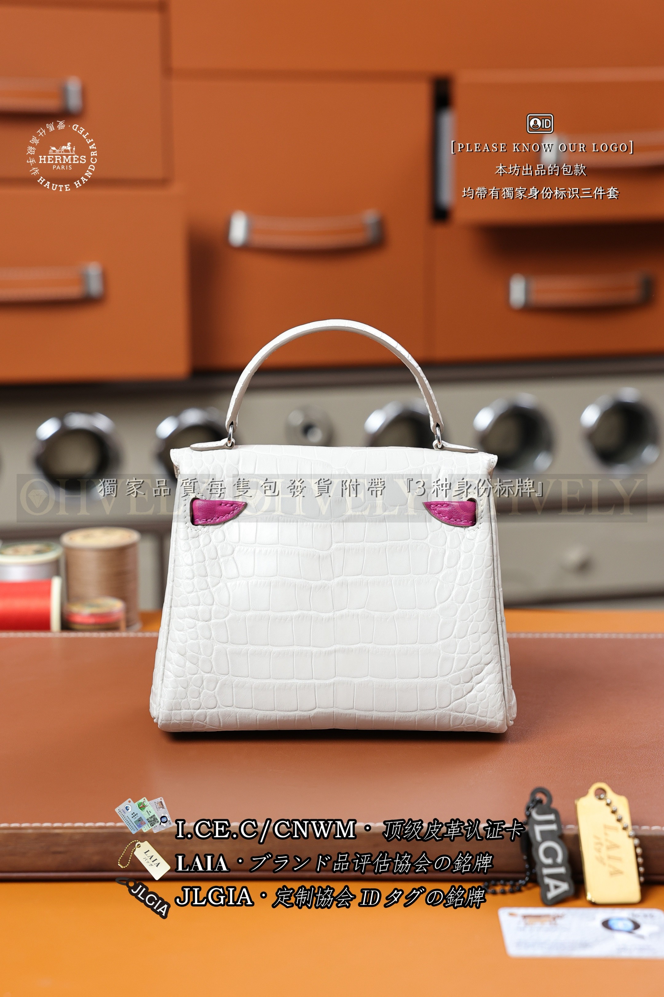 Hermès KELLY DOLL Rose+𝗕𝗲𝘁𝗼𝗻 은장 상품 썸네일