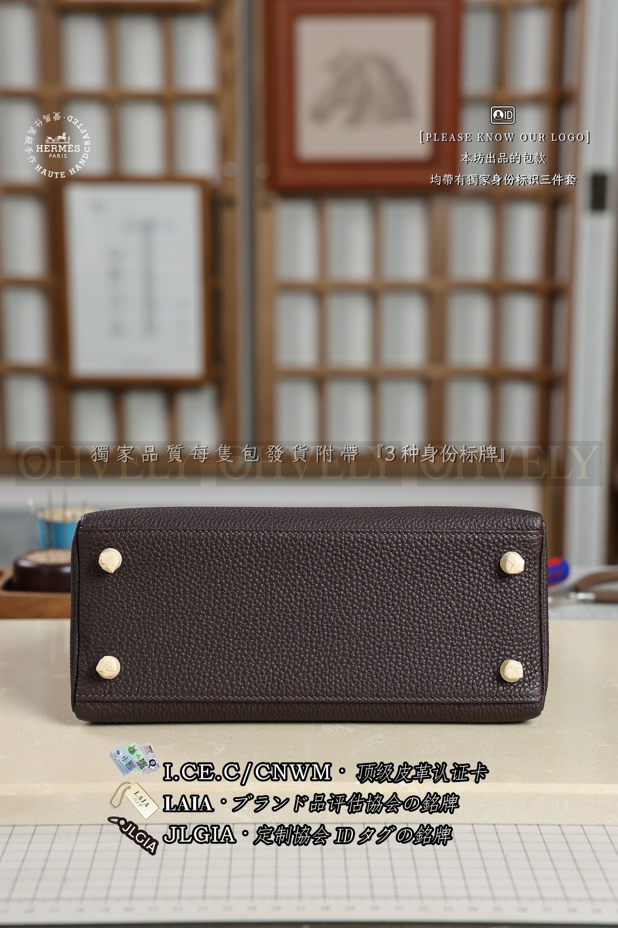 Hermès KELLY 25 𝗘𝗯𝗲𝗻𝗲 은장 상품 썸네일