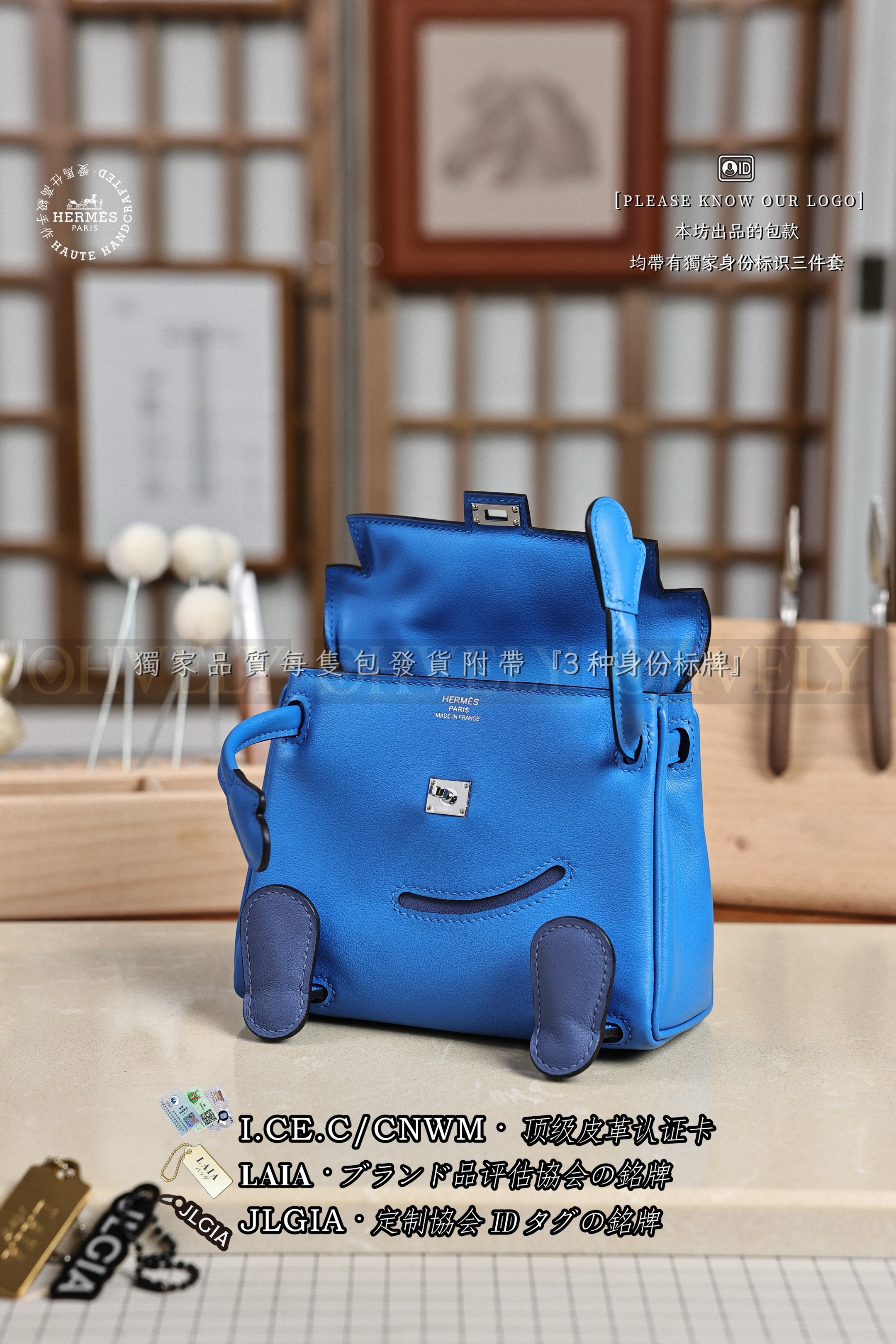 Hermès KELLY 𝘿𝙊𝙇𝙇  𝘽𝙡𝙪𝙚 𝙃𝙮𝙙𝙧𝙖+𝙉𝙖𝙫𝙮 은장 상품 썸네일