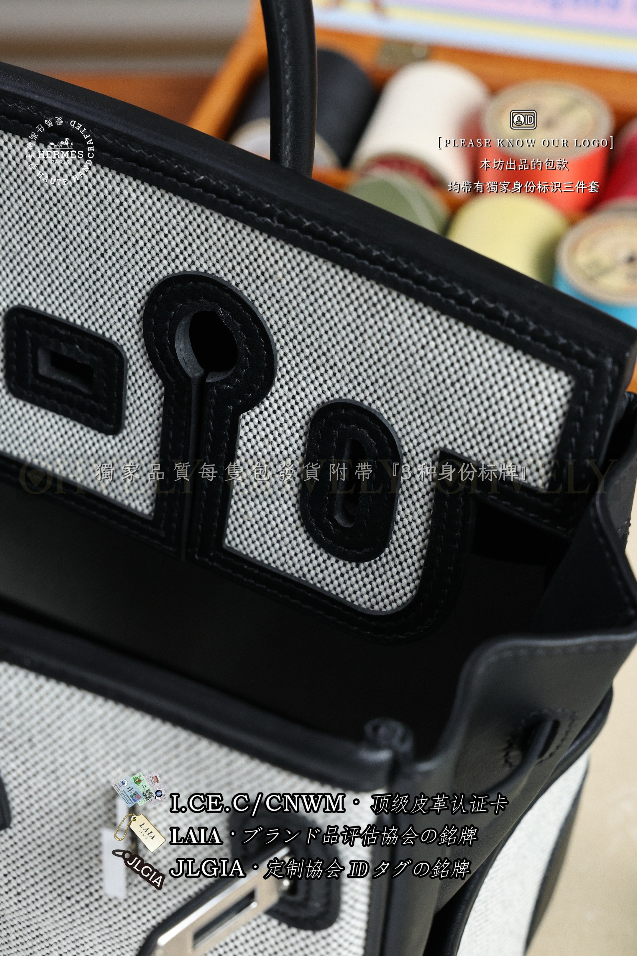 Hermès BIRKIN 𝘾𝙖𝙧𝙜𝙤 𝟮𝟱 𝙉𝙤𝙞𝙧 은장 상품 썸네일