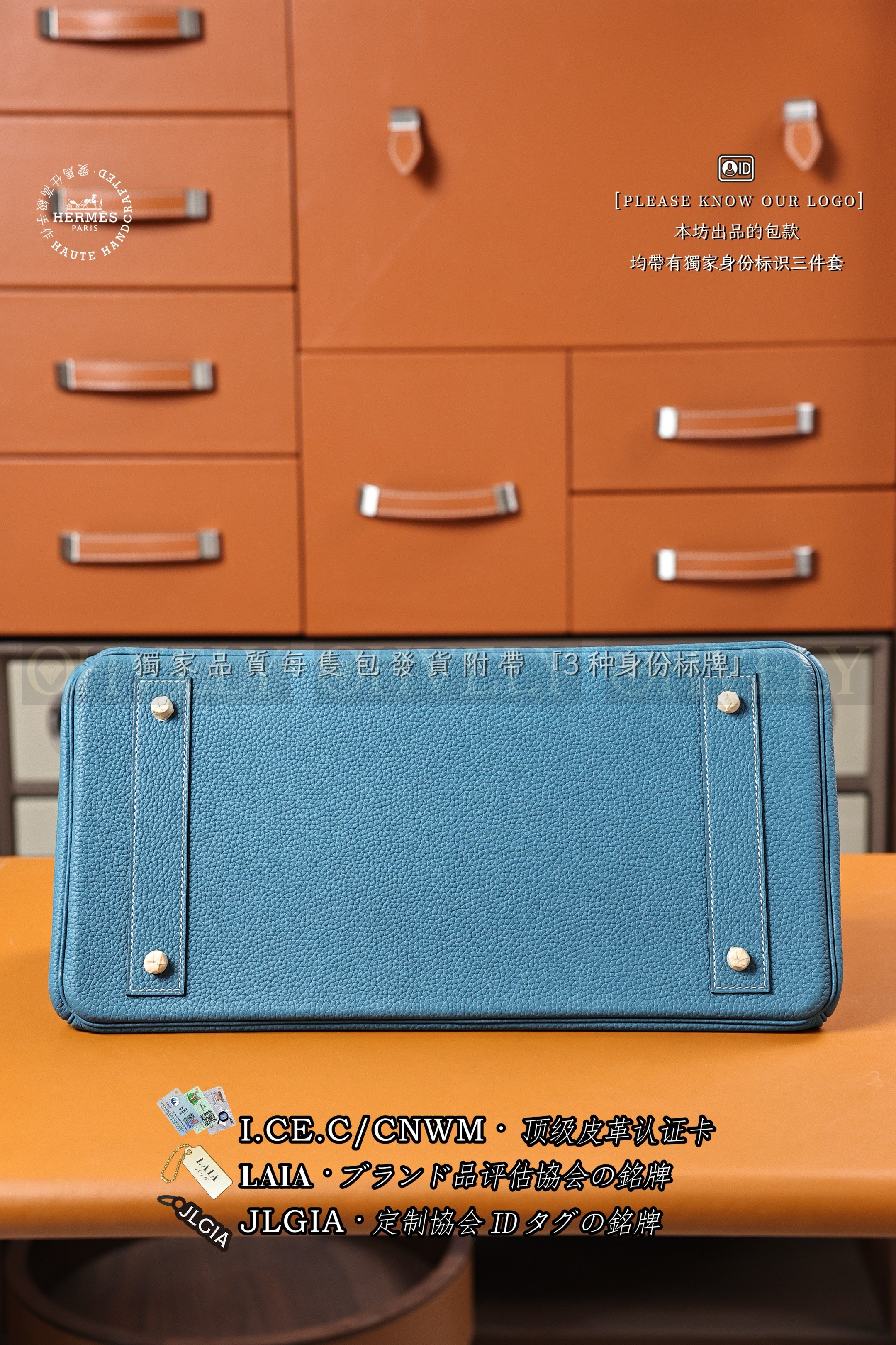 Hermès Birkin 𝙎𝙝𝙤𝙪𝙡𝙙𝙚𝙧 𝟰𝟮 𝘽𝙡𝙪𝙚 𝙅𝙖𝙣𝙚 은장 상품 썸네일