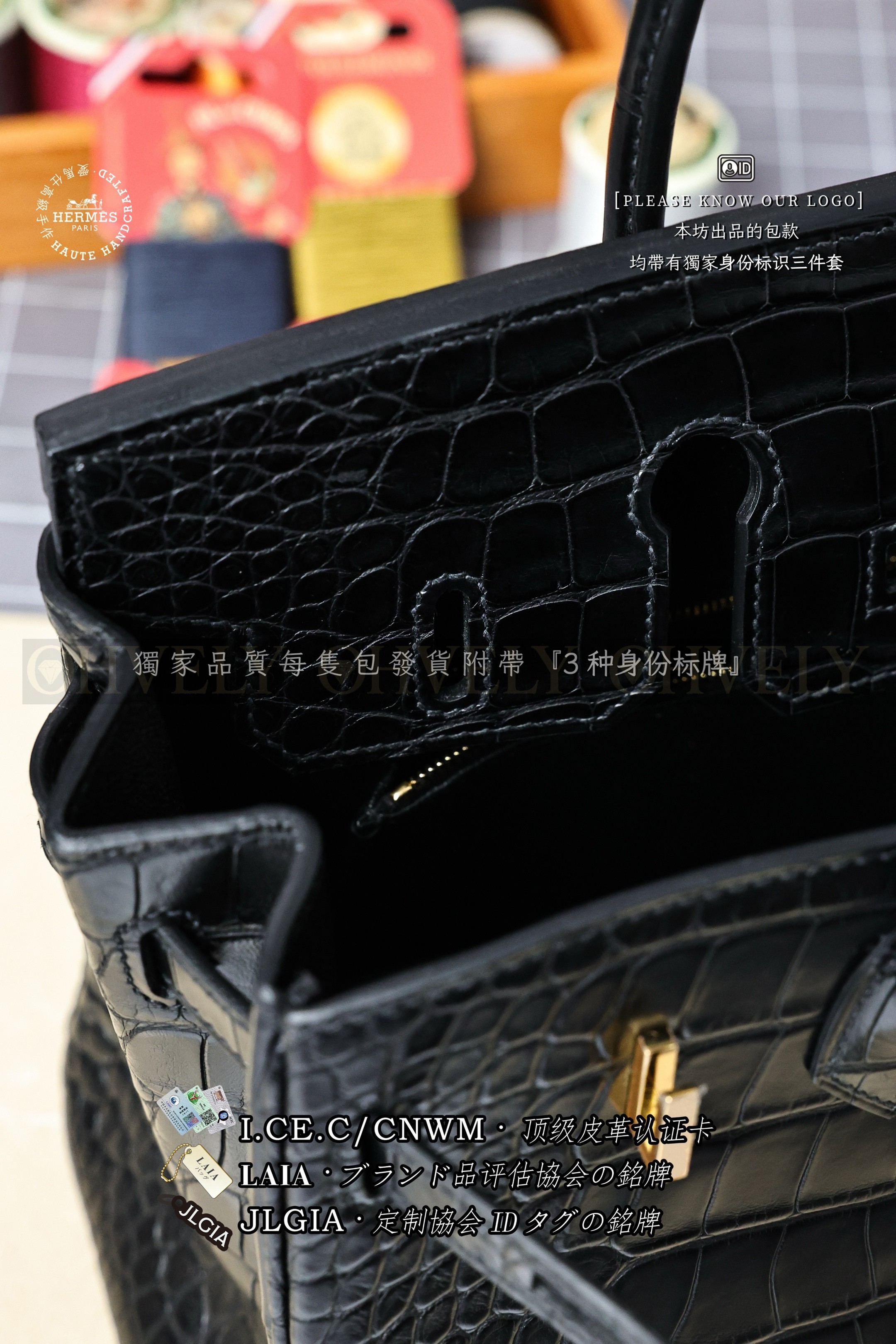 Hermès BIRKIN 𝟮𝟱 𝙉𝙤𝙞𝙧 금장 상품 썸네일