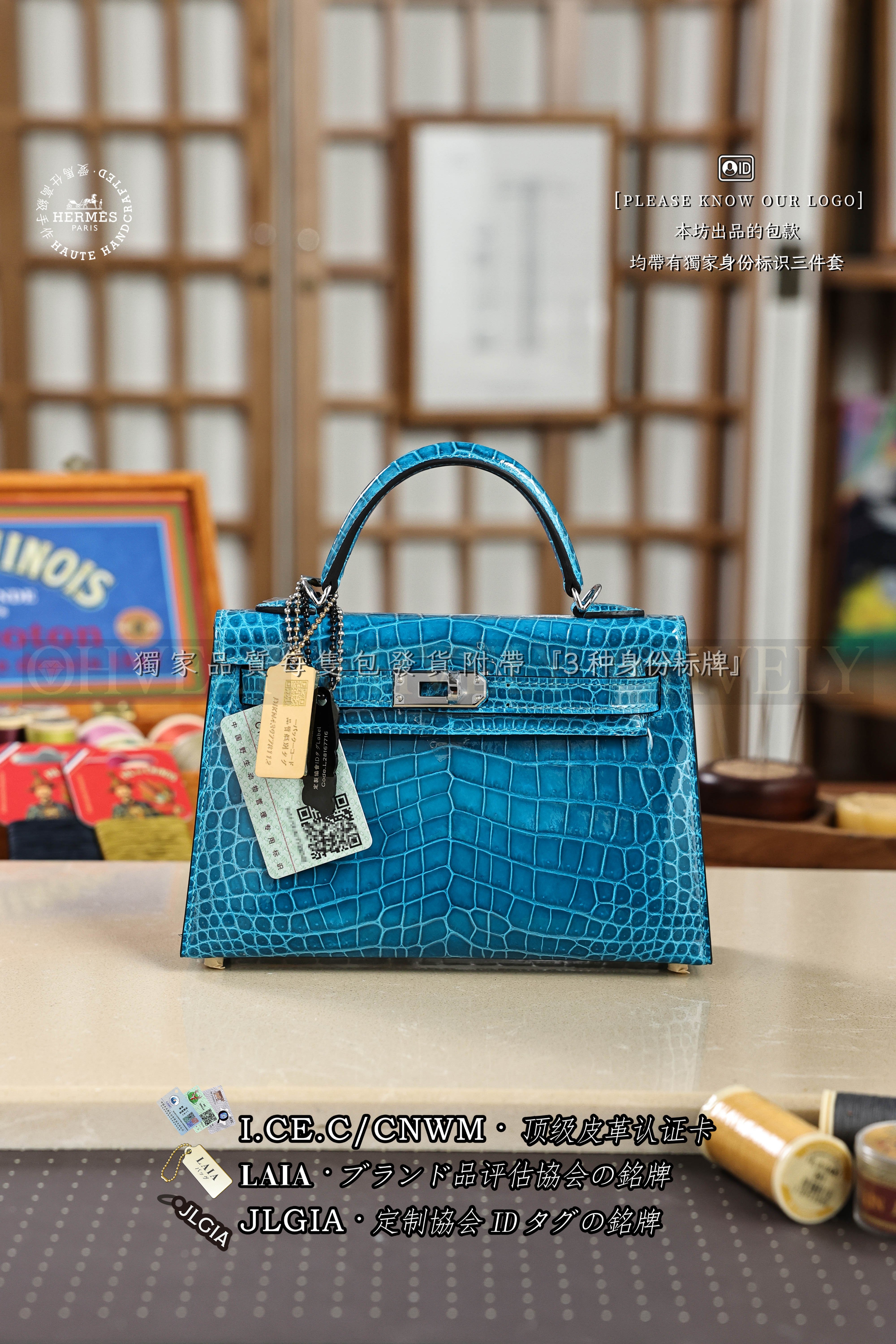 Hermès Kelly 𝙄𝙄 𝙢𝙞𝙣𝙞 𝘽𝙡𝙪𝙚 𝙄𝙯𝙢𝙞𝙧 은장 상품 썸네일