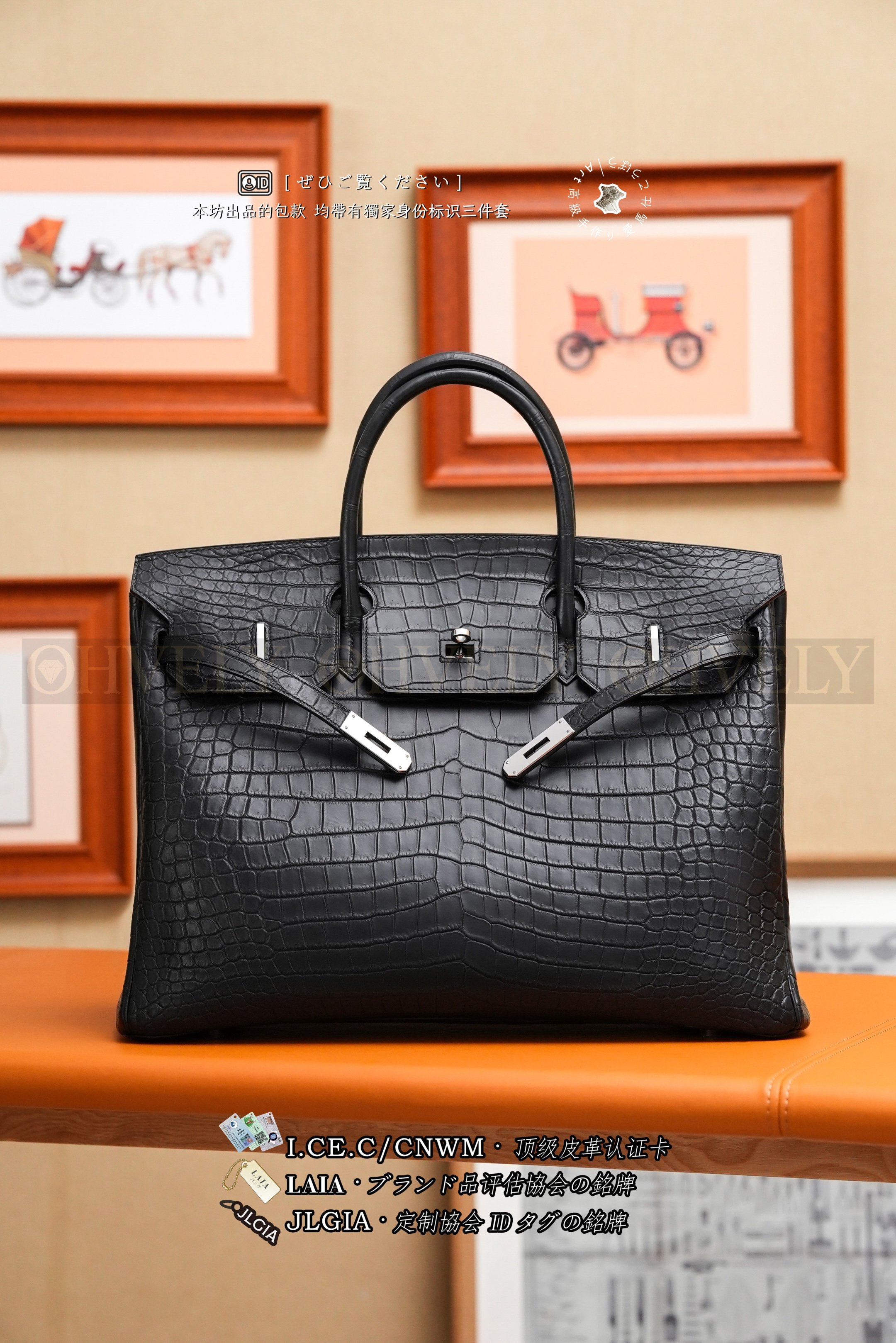 Hermès BIRKIN 𝟺𝟶 𝙽𝚘𝚒𝚛 𝙼𝚊𝚝𝚝𝚎 𝙿𝚘𝚛𝚘𝚜𝚞𝚜 은장 상품 썸네일