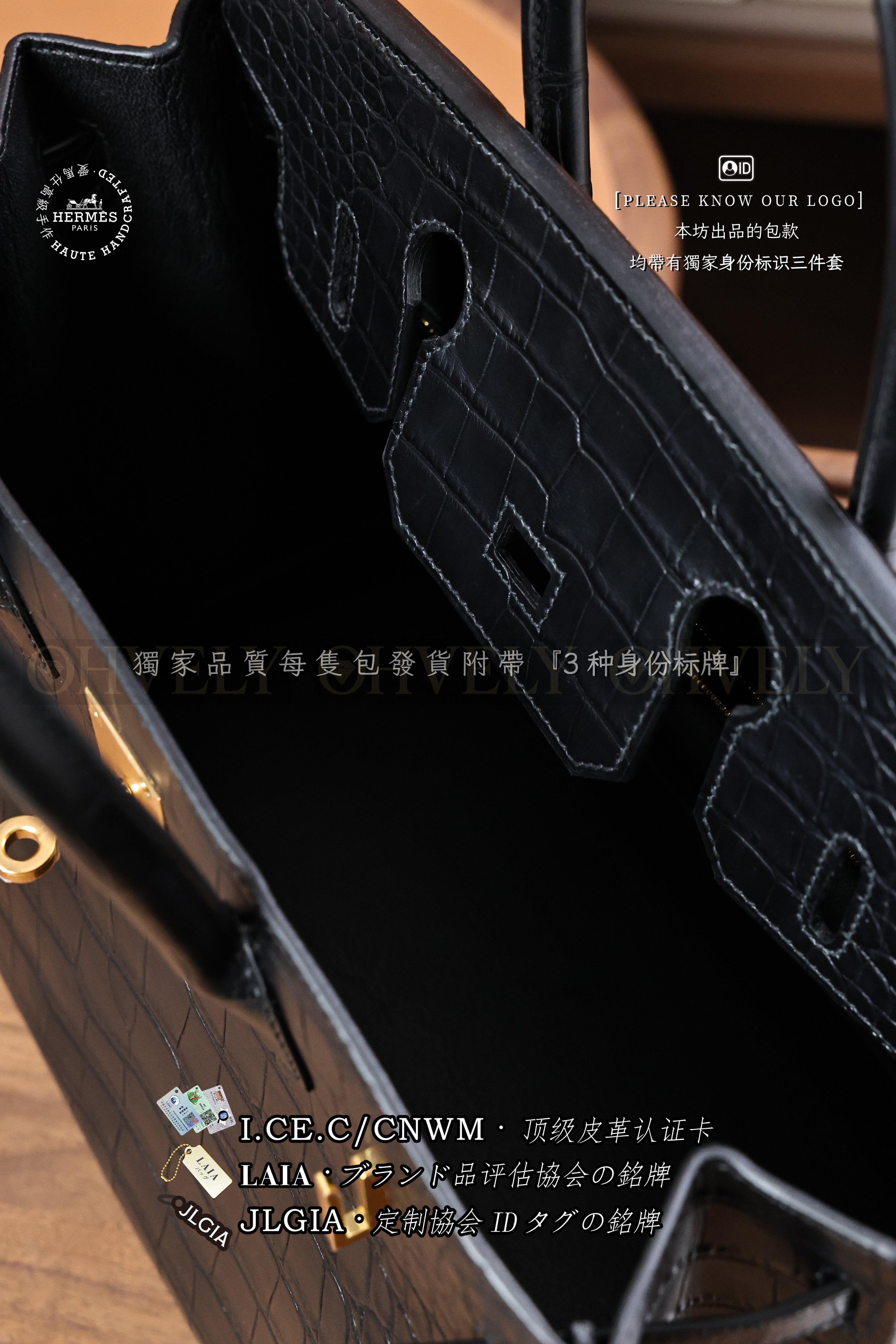 Hermès BIRKIN 𝟯𝟬 𝙉𝙤𝙞𝙧 금장 상품 썸네일