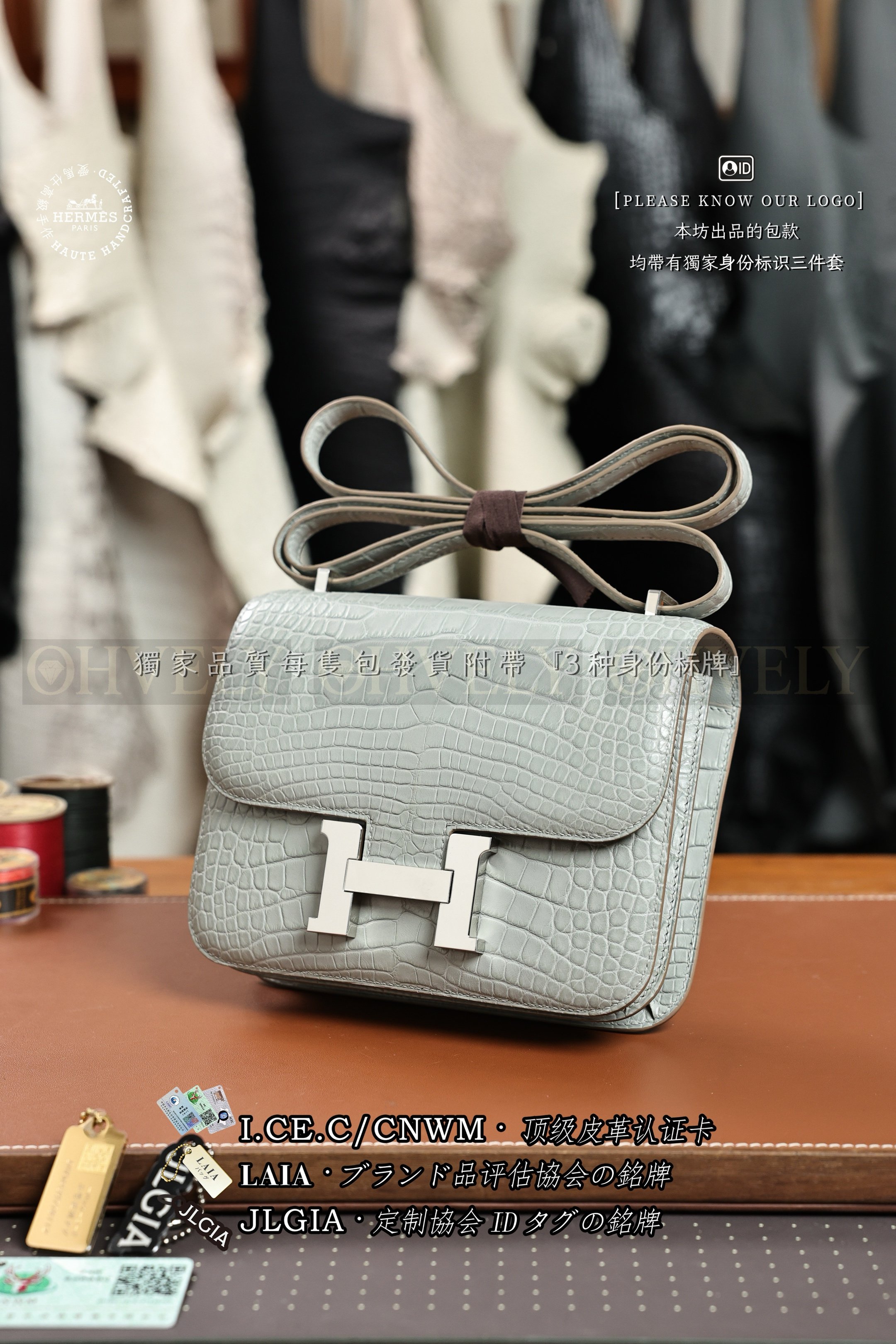 Hermès Constance 𝟷𝟿 𝙶𝚛𝚒𝚜 𝙲𝚒𝚖𝚎𝚗𝚝 은장 상품 썸네일