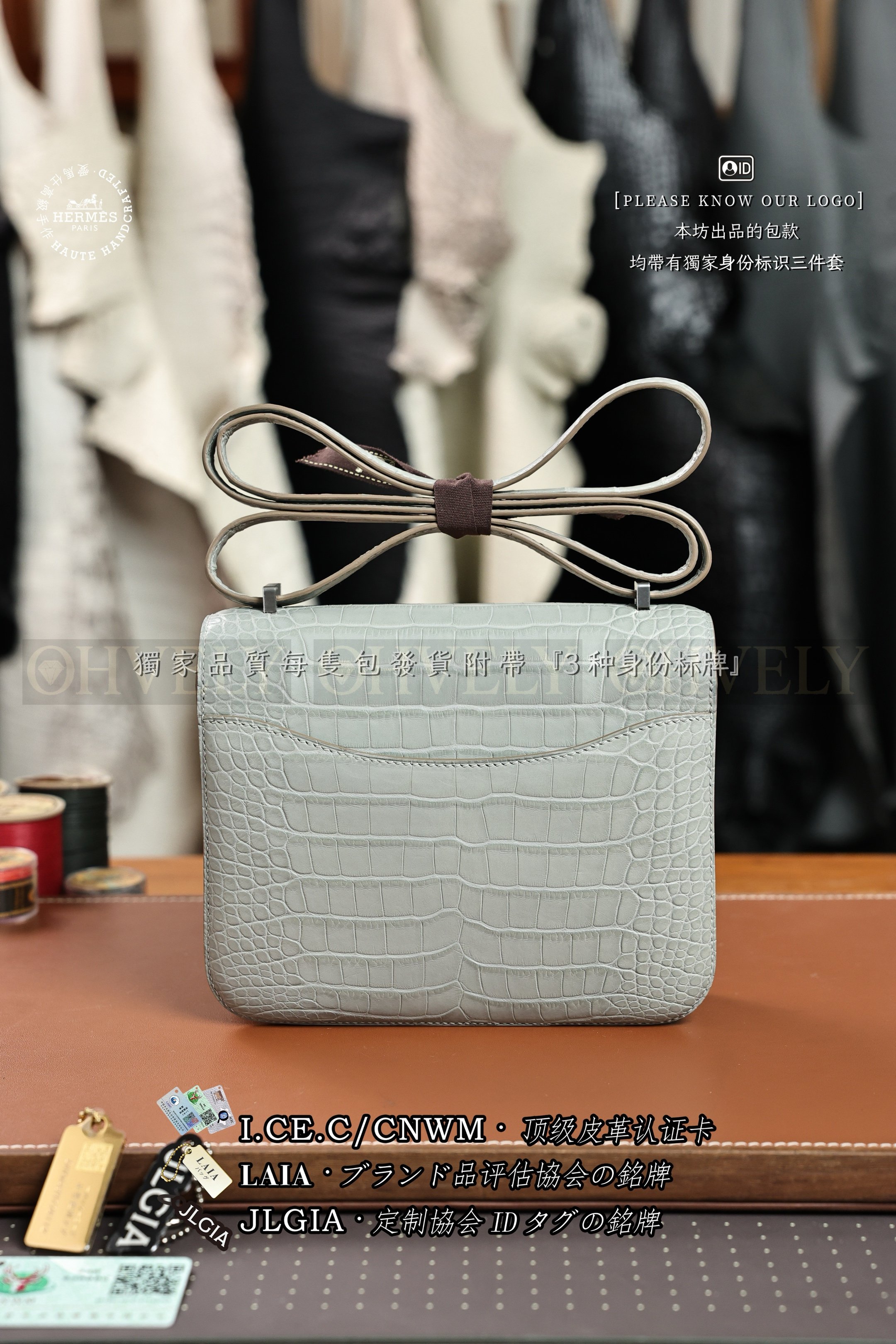 Hermès Constance 𝟷𝟿 𝙶𝚛𝚒𝚜 𝙲𝚒𝚖𝚎𝚗𝚝 은장 상품 썸네일