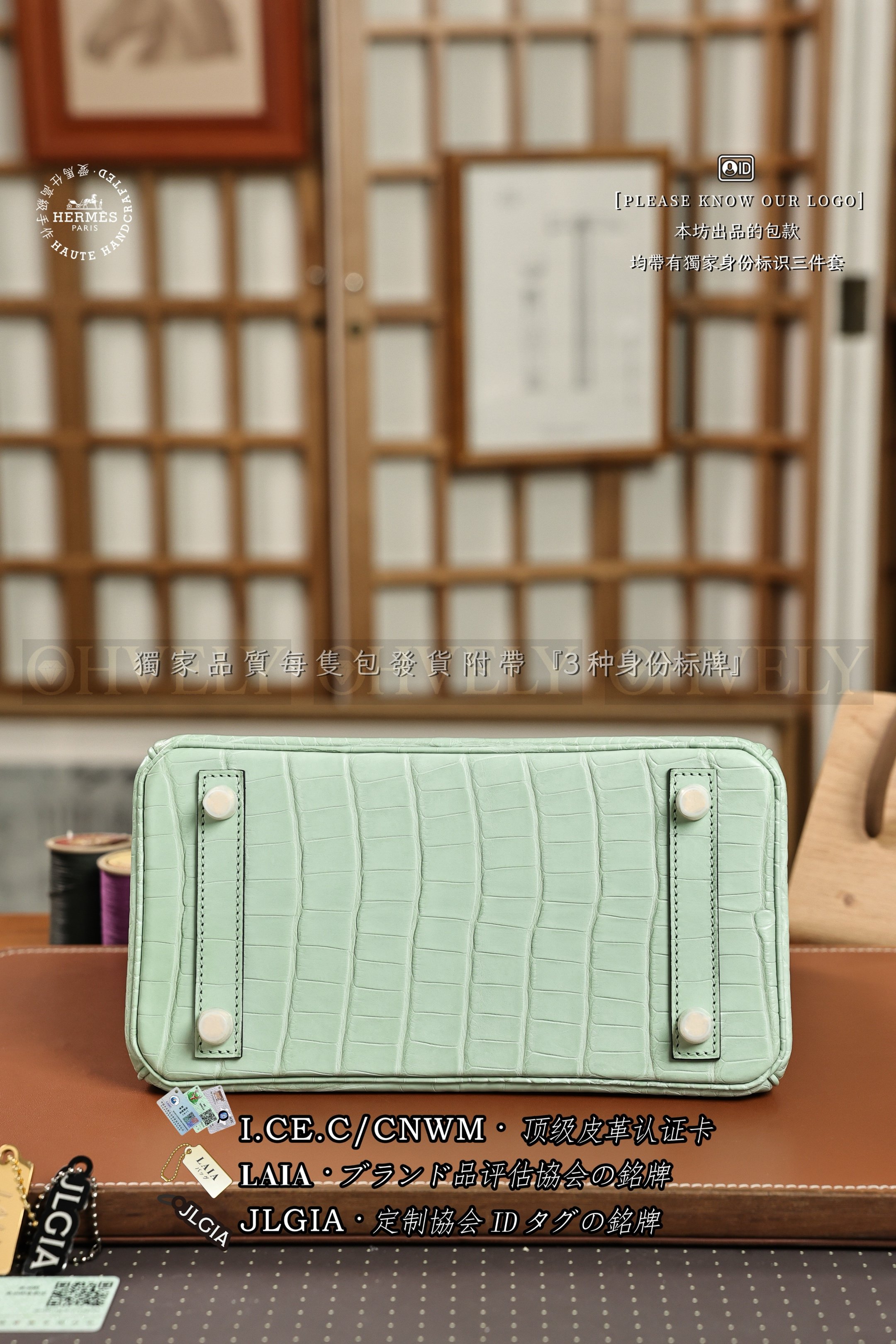 Hermès BIRKIN 𝟸𝟻 𝚅𝚎𝚛𝚝 𝚍'𝙴𝚊𝚞 은장 상품 썸네일