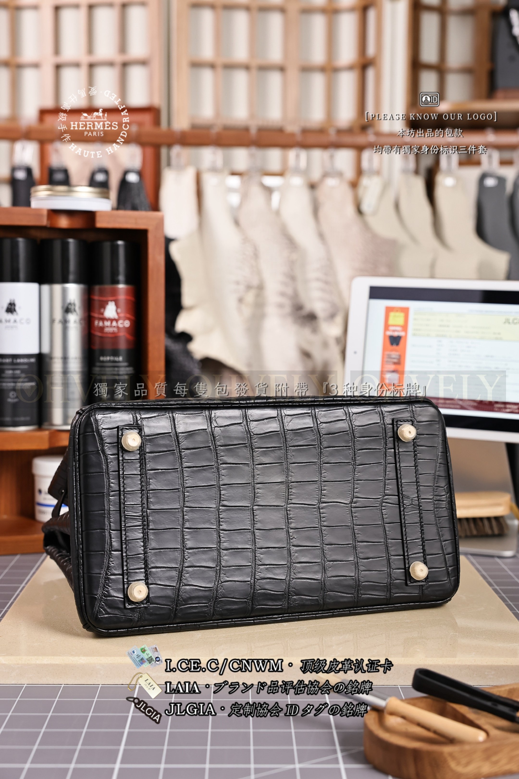 Hermès BIRKIN 𝟹𝟶 𝙽𝚘𝚒𝚛 금장 상품 썸네일