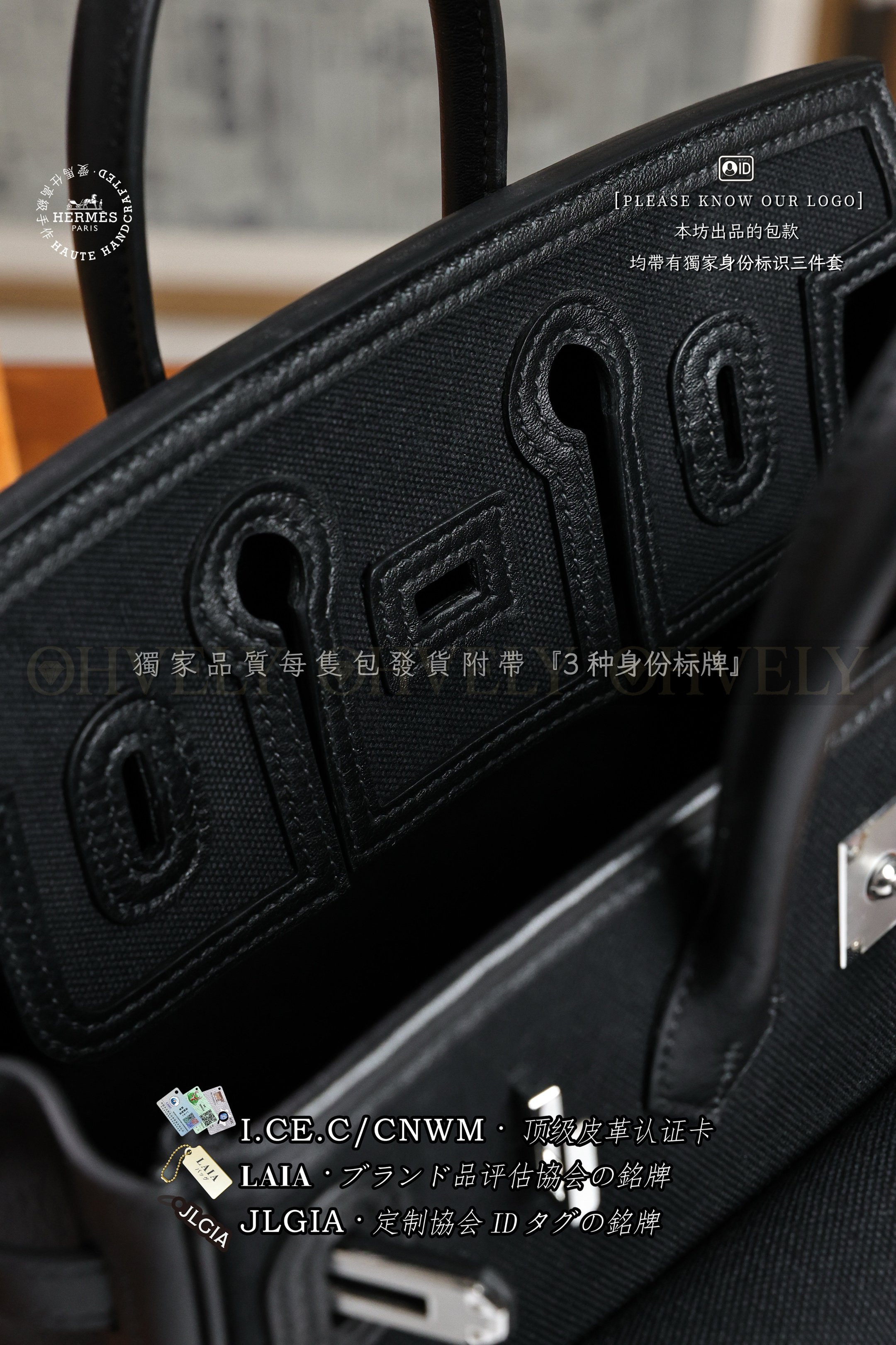 Hermès Birkin 𝙲𝚊𝚛𝚐𝚘𝟸𝟻 𝙽𝚘𝚒𝚛 은장 상품 썸네일