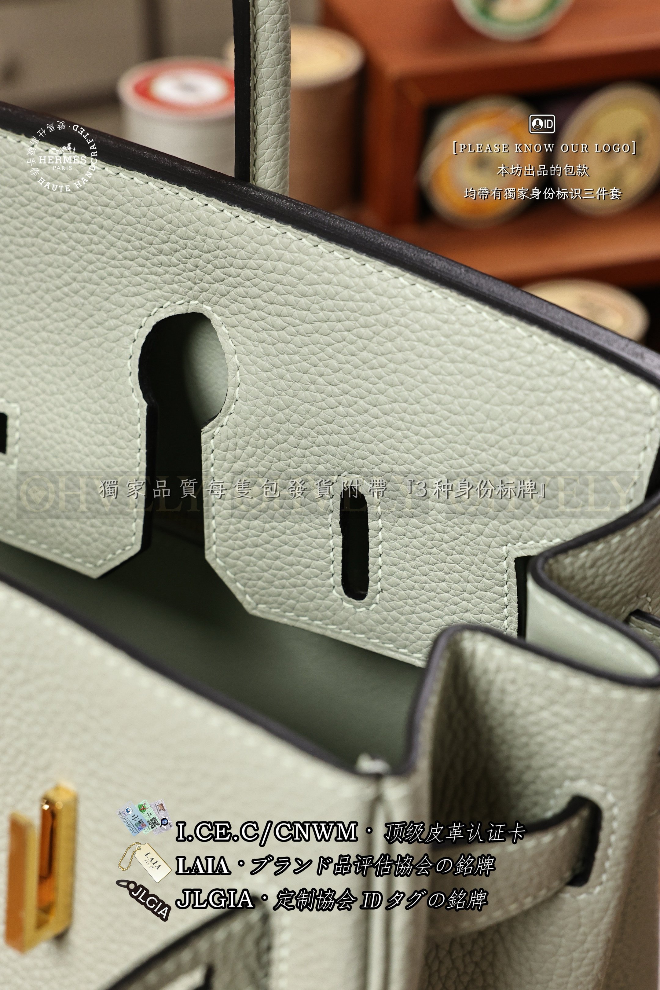Hermès BIRKIN 𝟹𝟶 𝙶𝚛𝚒𝚜 𝙲𝚒𝚖𝚎𝚗𝚝 금장 상품 썸네일