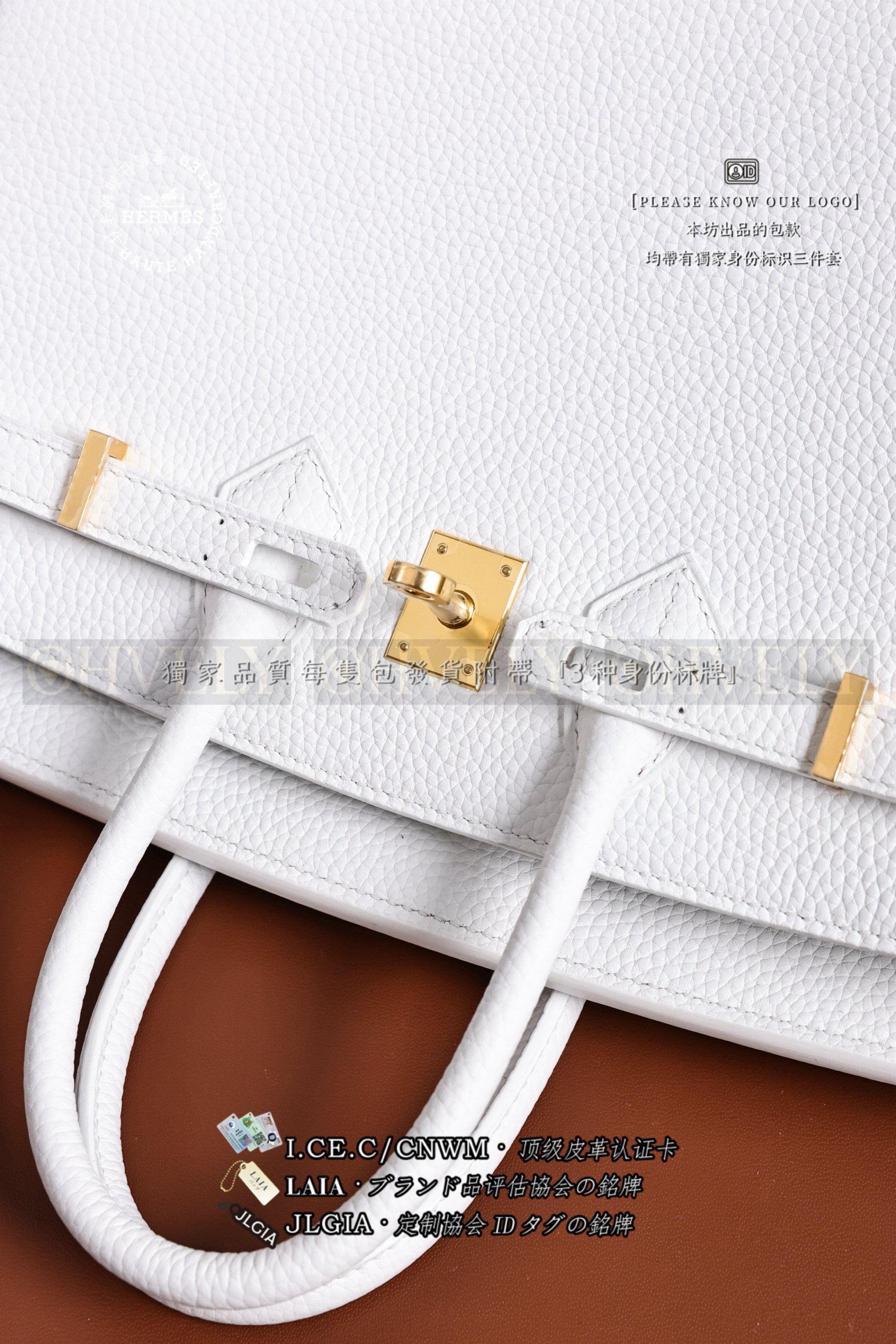 Hermès BIRKIN 𝟮𝟱 𝙏𝙊𝙂𝙊 𝙱𝚕𝚊𝚗𝚌 금장 상품 썸네일