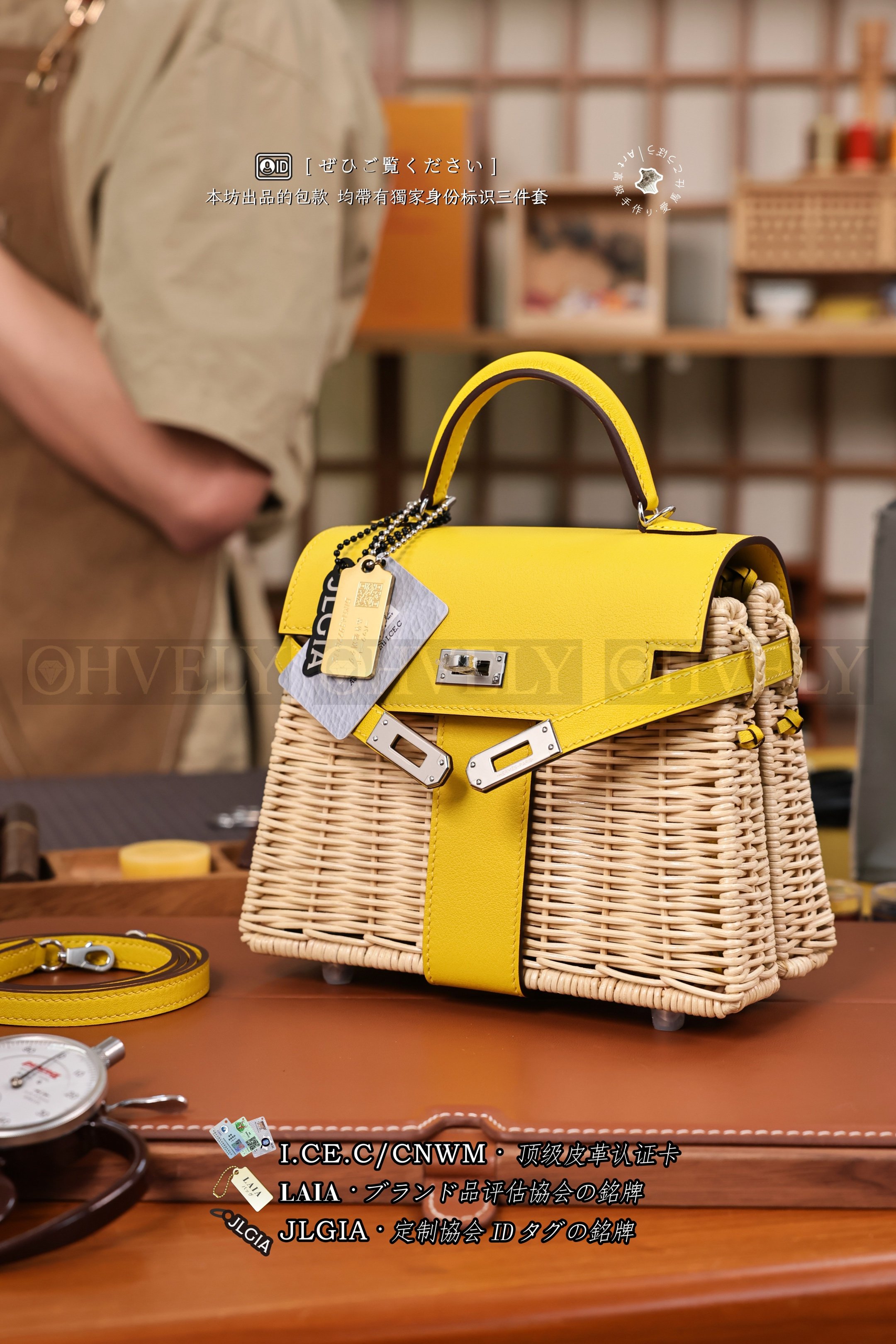 Hermès 𝙿𝙸𝙲𝙽𝙸𝙲 Kelly 𝙼𝚒𝚗𝚒  𝙻𝚒𝚖𝚎 은장 상품 썸네일