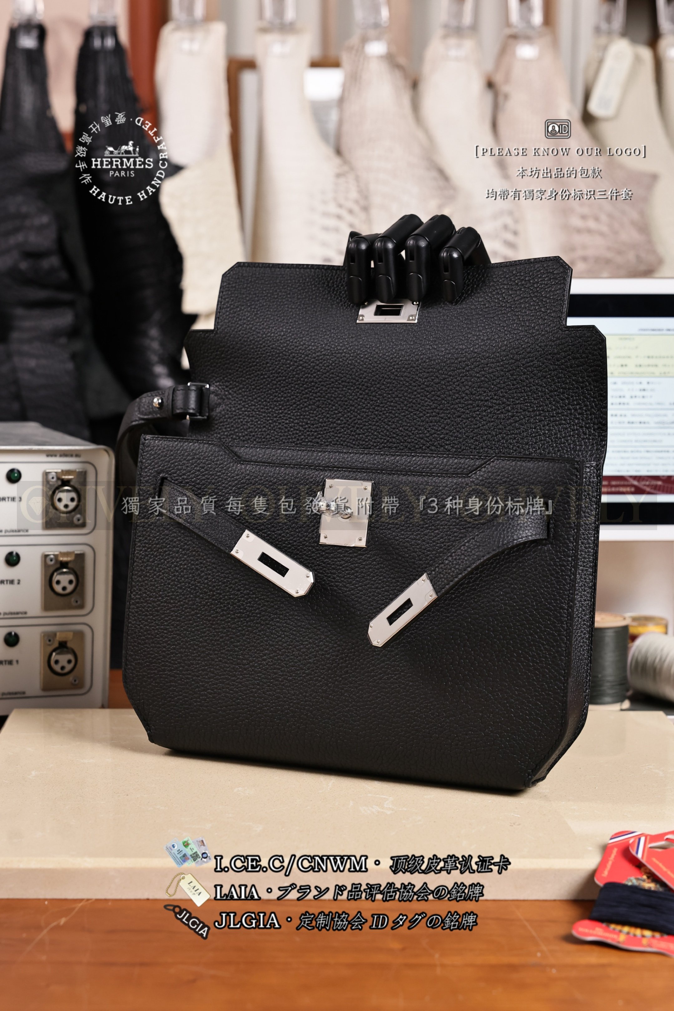Hermès Kelly 𝙳𝚎𝚙𝚎𝚌𝚑𝚎𝚜 𝟸𝟻 𝙽𝚘𝚒𝚛 은장 상품 썸네일
