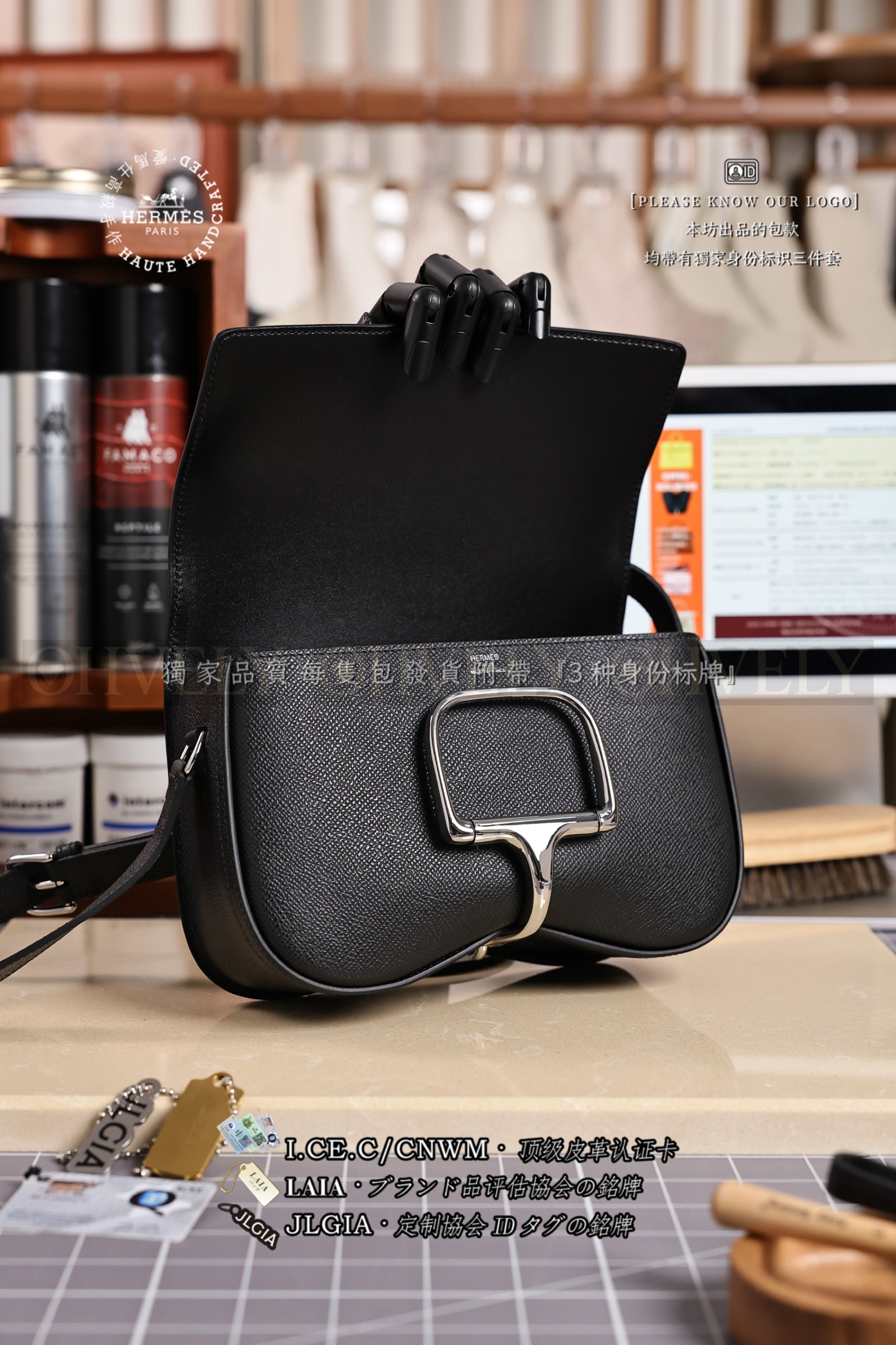 Hermès 𝙳𝚎𝚕𝚕𝚊 𝙲𝚊𝚟𝚊𝚕𝚕𝚎𝚛𝚒𝚊 𝙴𝚕𝚊𝚗 𝙽𝚘𝚒𝚛 은장 상품 썸네일