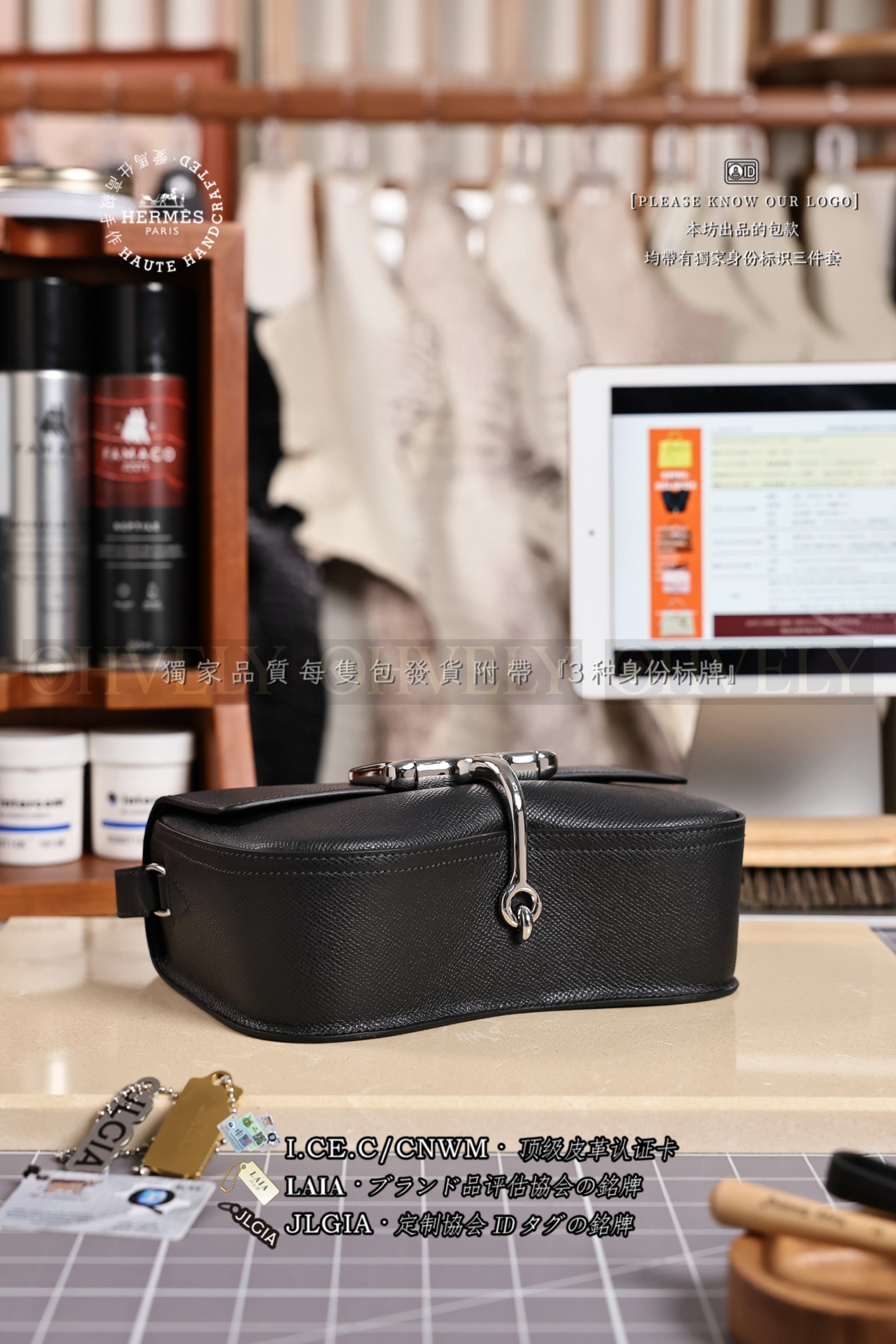 Hermès 𝙳𝚎𝚕𝚕𝚊 𝙲𝚊𝚟𝚊𝚕𝚕𝚎𝚛𝚒𝚊 𝙴𝚕𝚊𝚗 𝙽𝚘𝚒𝚛 은장 상품 썸네일