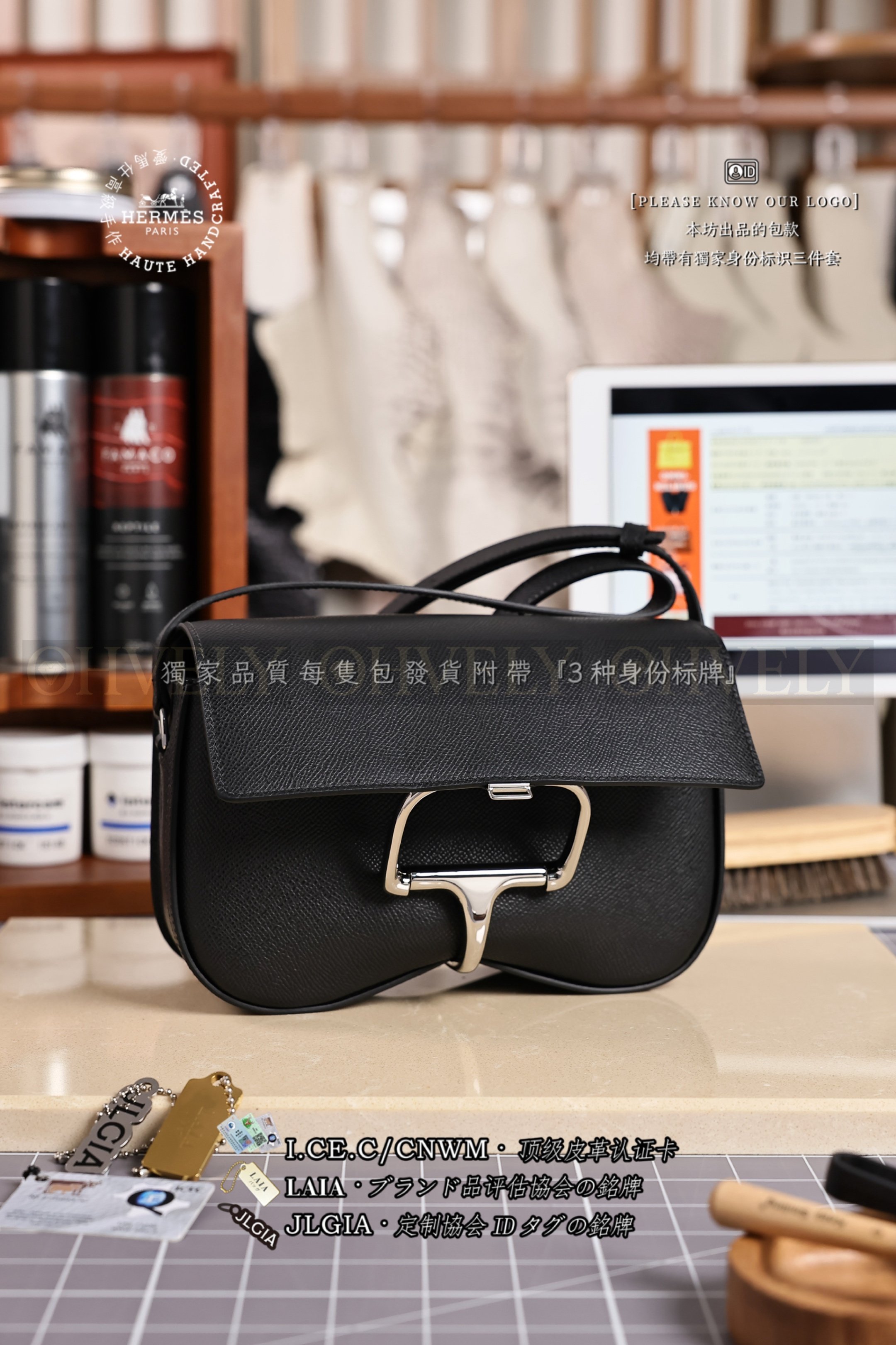 Hermès 𝙳𝚎𝚕𝚕𝚊 𝙲𝚊𝚟𝚊𝚕𝚕𝚎𝚛𝚒𝚊 𝙴𝚕𝚊𝚗 𝙽𝚘𝚒𝚛 은장 상품 썸네일