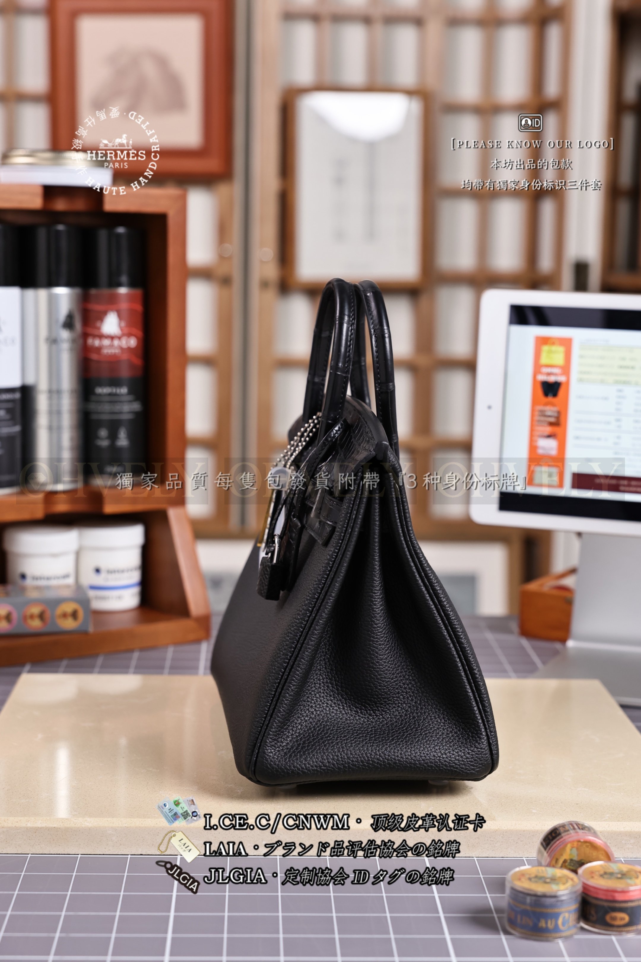 Hermès BIRKIN 𝟮𝟱 𝙏𝙤𝙪𝙘𝙝 𝙉𝙞𝙡𝙤𝙩𝙞𝙘𝙪𝙨 𝙽𝚘𝚒𝚛 은장 상품 썸네일