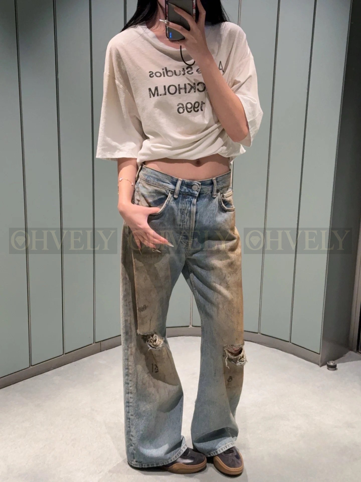 【 ZP버전 】아크네 스튜디오 스탬프 로고 티셔츠 상품 썸네일