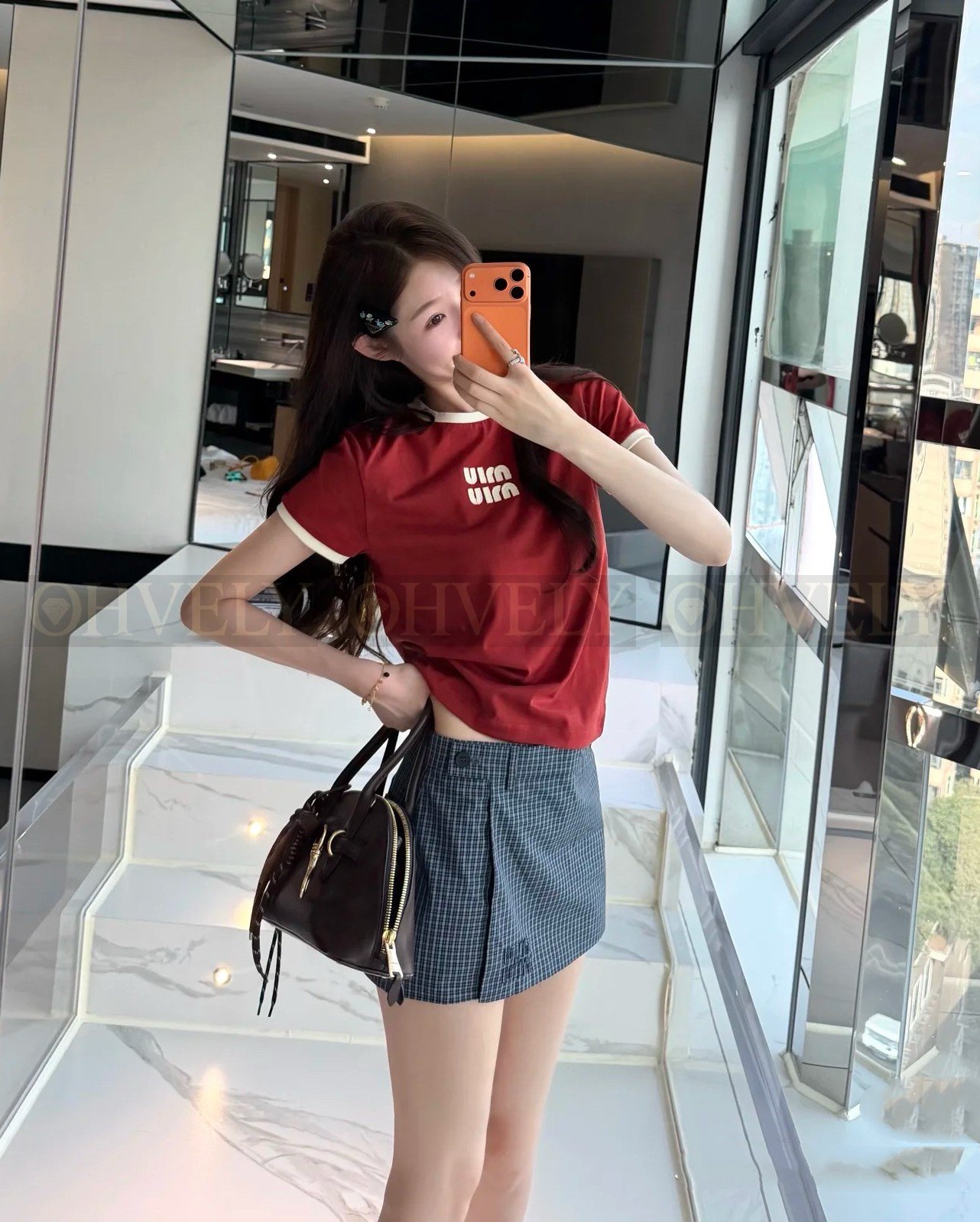 【 ZP버전 】 MIUMIU 미우미우 로고 프린트 코튼 저지 티셔츠 상품 썸네일