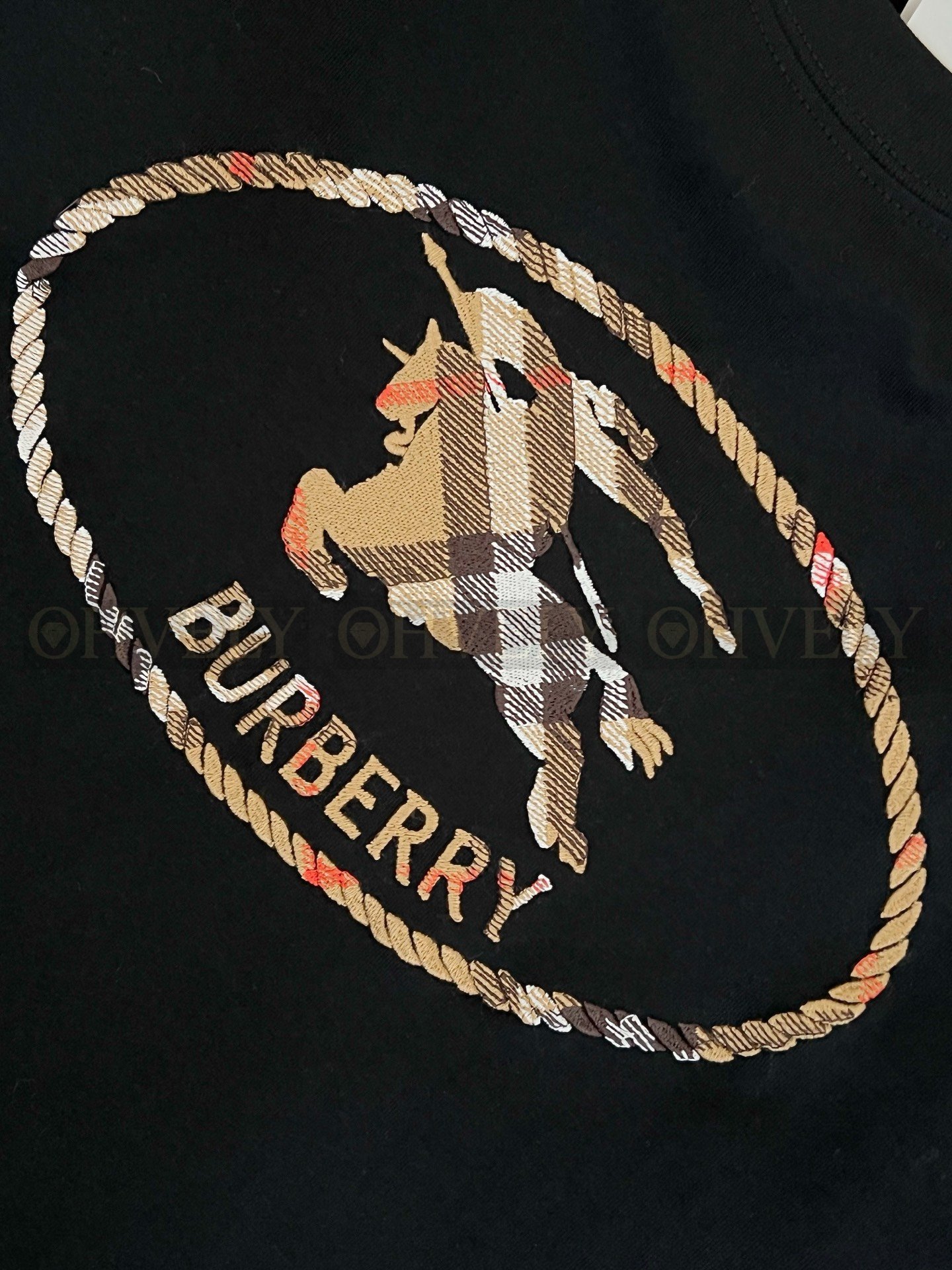 【 ZP버전 】 BURBERRY 버버리 체크 나이트 스탬프 코튼 티셔츠 상품 썸네일