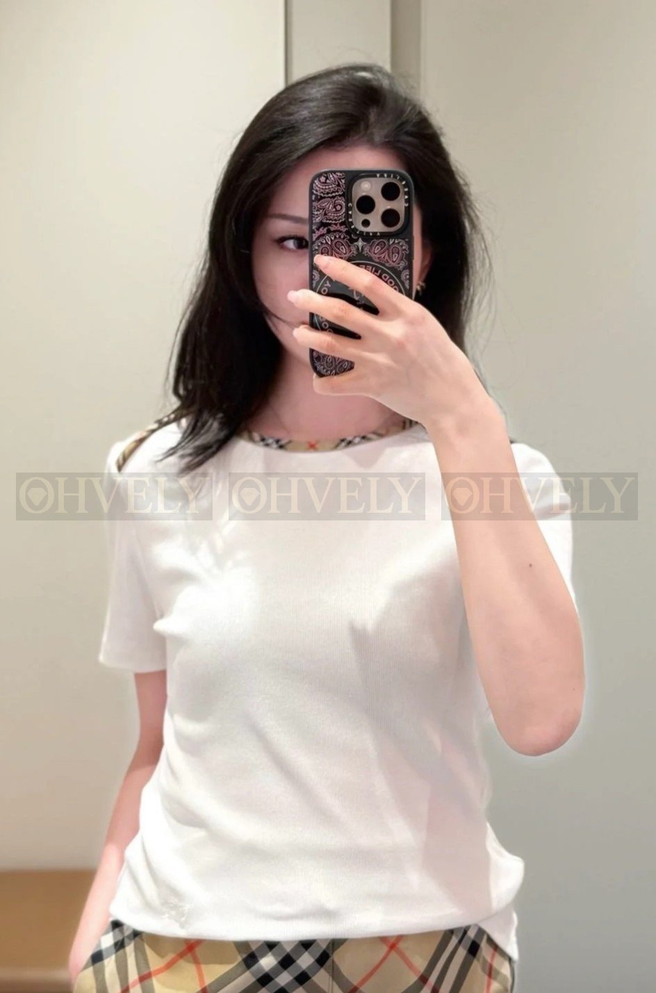 【 ZP버전 】 버버리 체크 칼라 사이드 슬라이싱 반팔 티셔츠 상품 썸네일