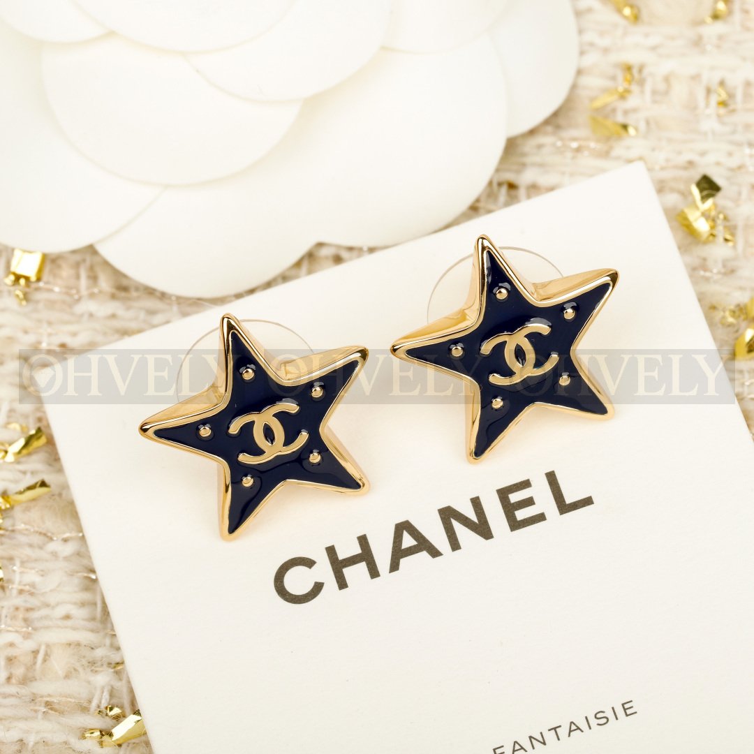 샤넬 CHANEL 블랙 스타 스터드 이어링 상품 썸네일