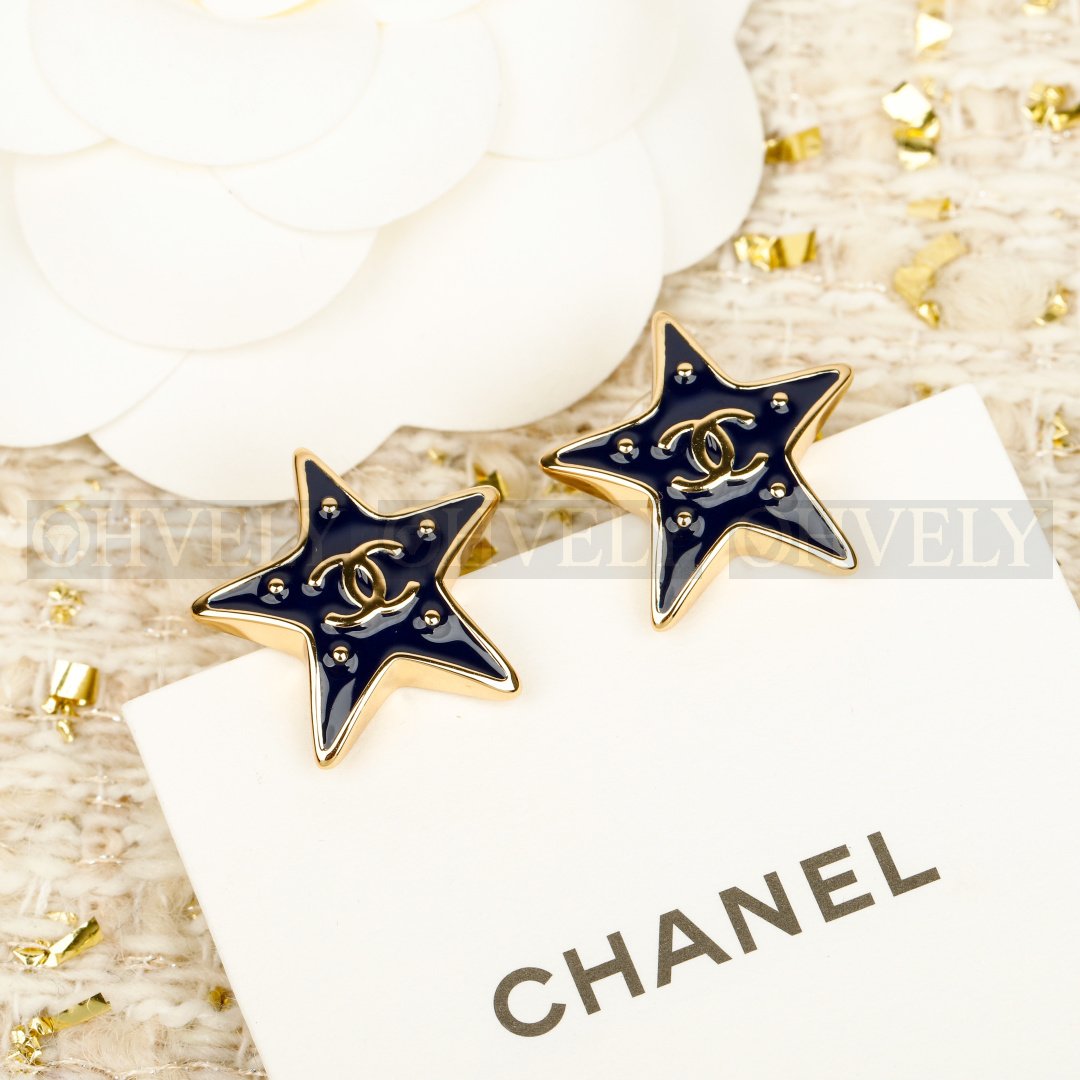 샤넬 CHANEL 블랙 스타 스터드 이어링 상품 썸네일