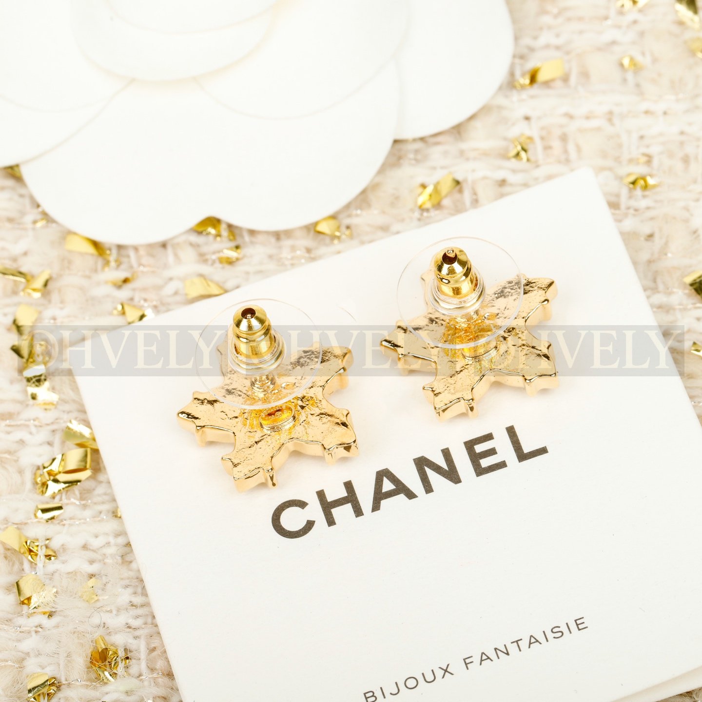 샤넬 CHANEL 스트라스 플라워 이어링 상품 썸네일