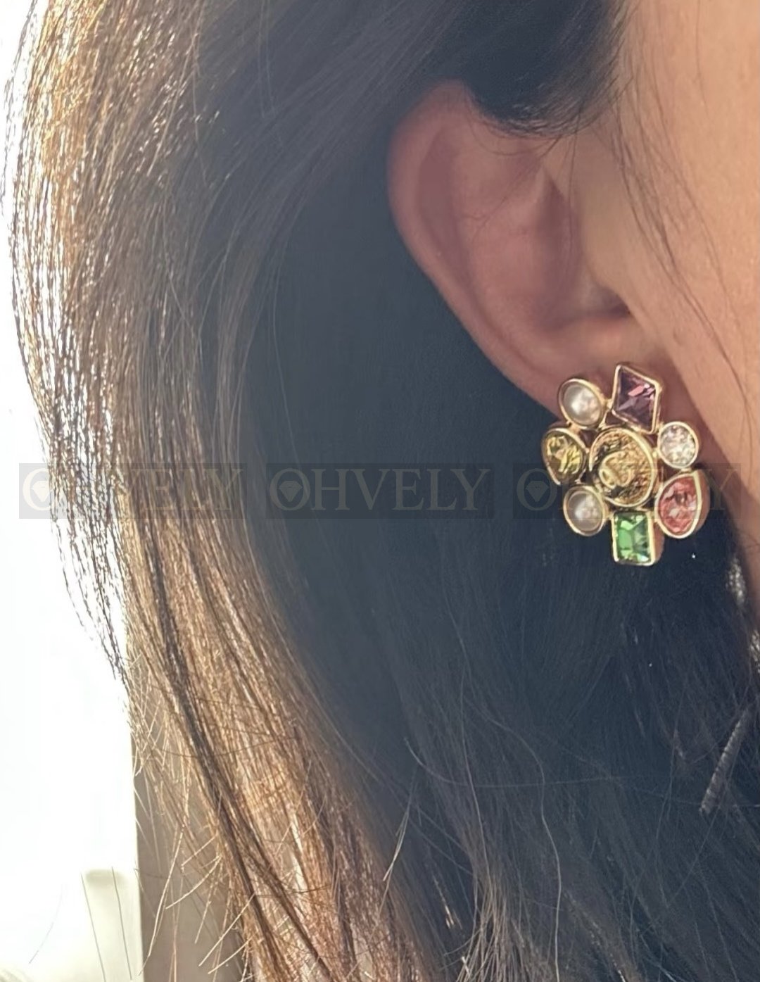 샤넬 CHANEL 멀티 컬러 스톤 이어링 (BIJOUX FANTAISIE 라인) 상품 썸네일
