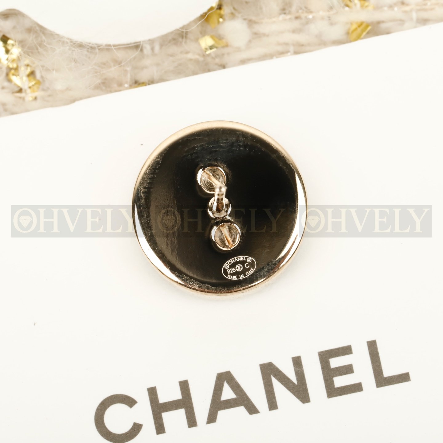 샤넬 CHANEL 데님 CC 로고 스터드 이어링 상품 썸네일