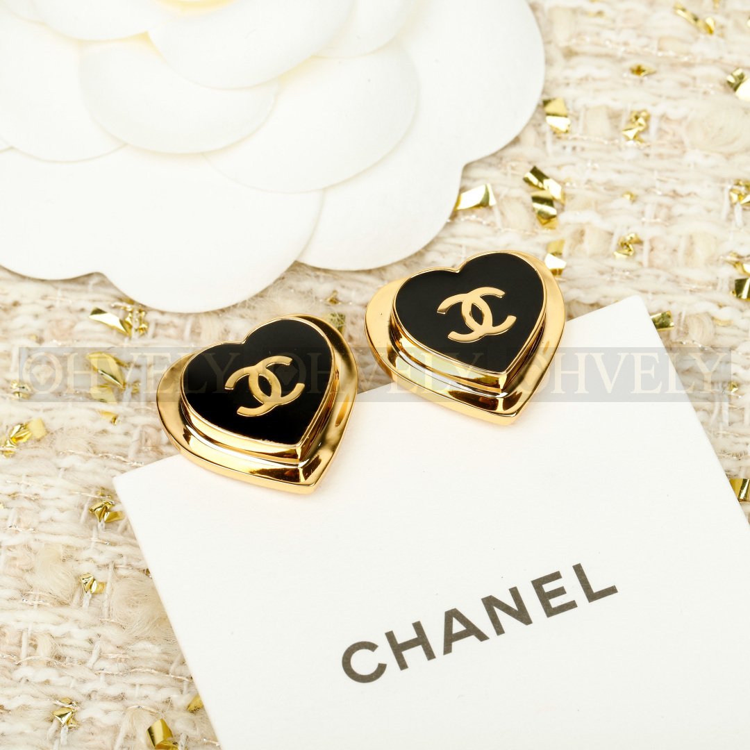 샤넬 CHANEL 크루즈 컬렉션 하트 CC 이어링 (블랙) 상품 썸네일